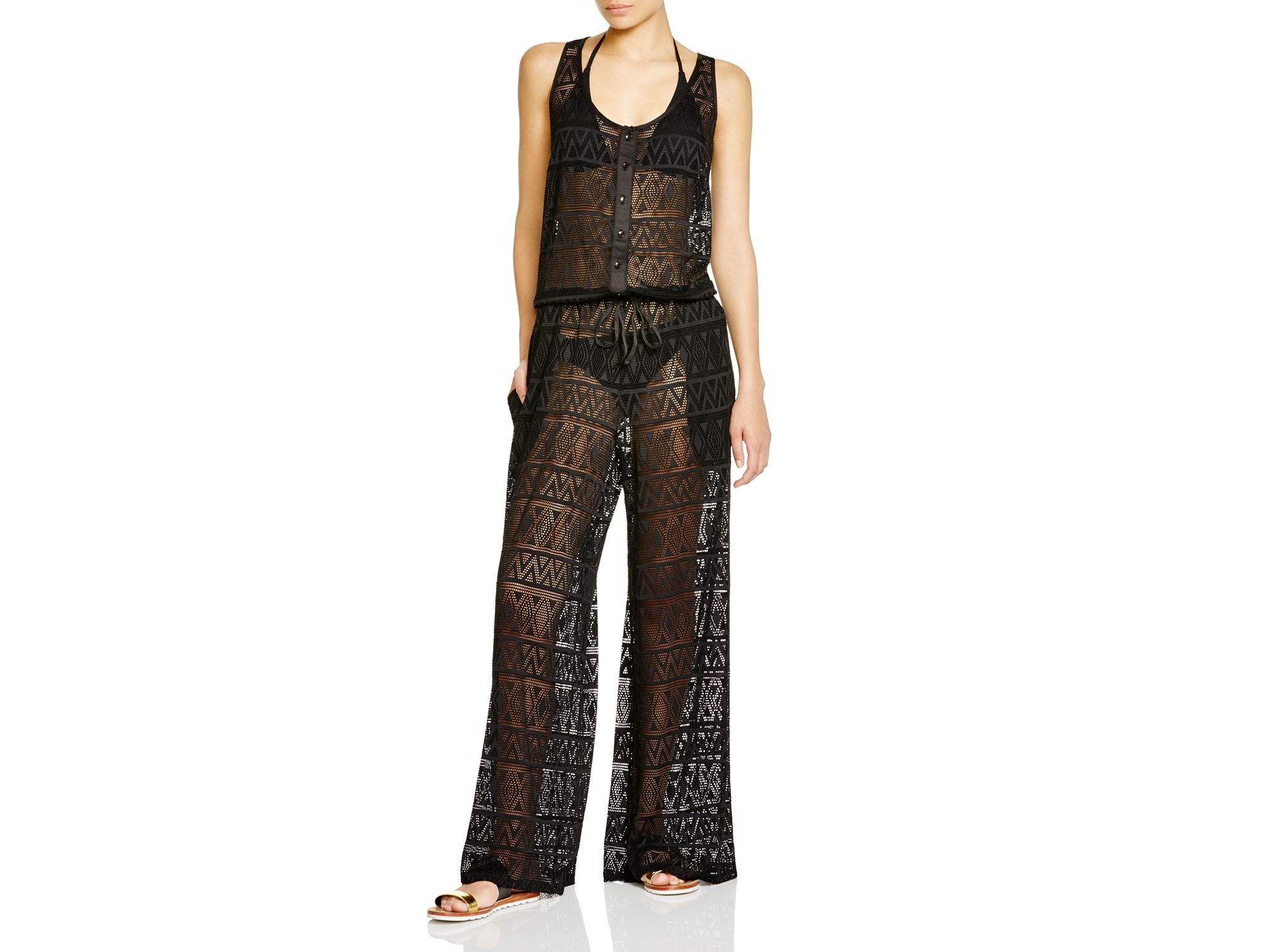 overall swim cover up