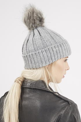 fur bobble hat topshop