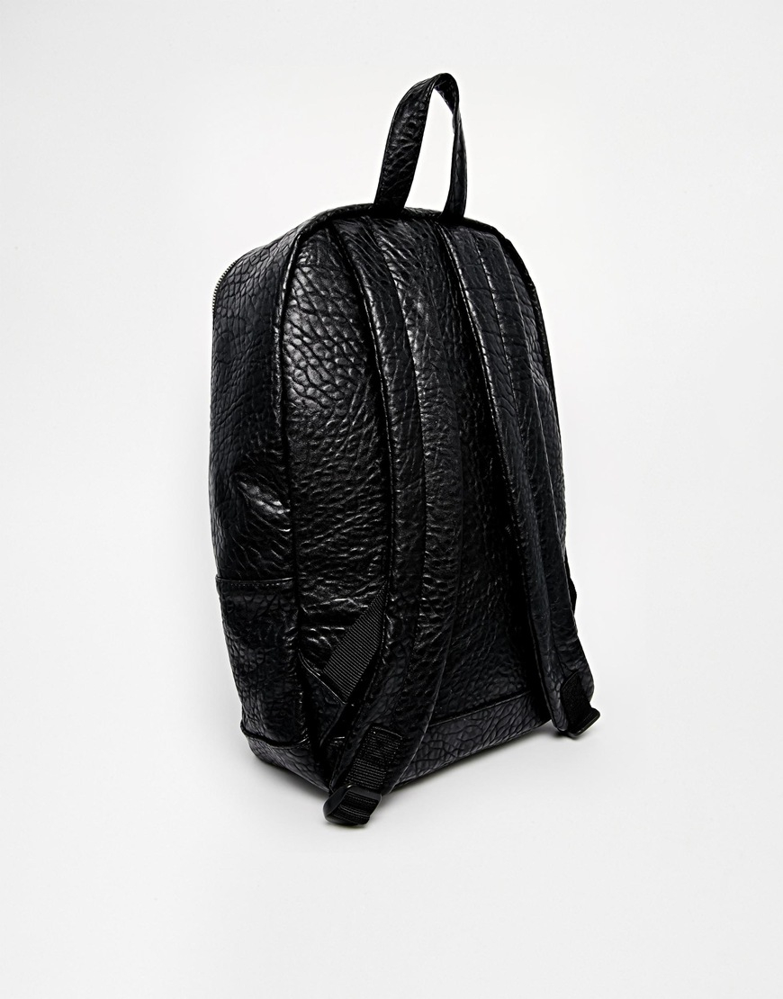 ASOS Backpack In Black Leather Black for Men Lyst