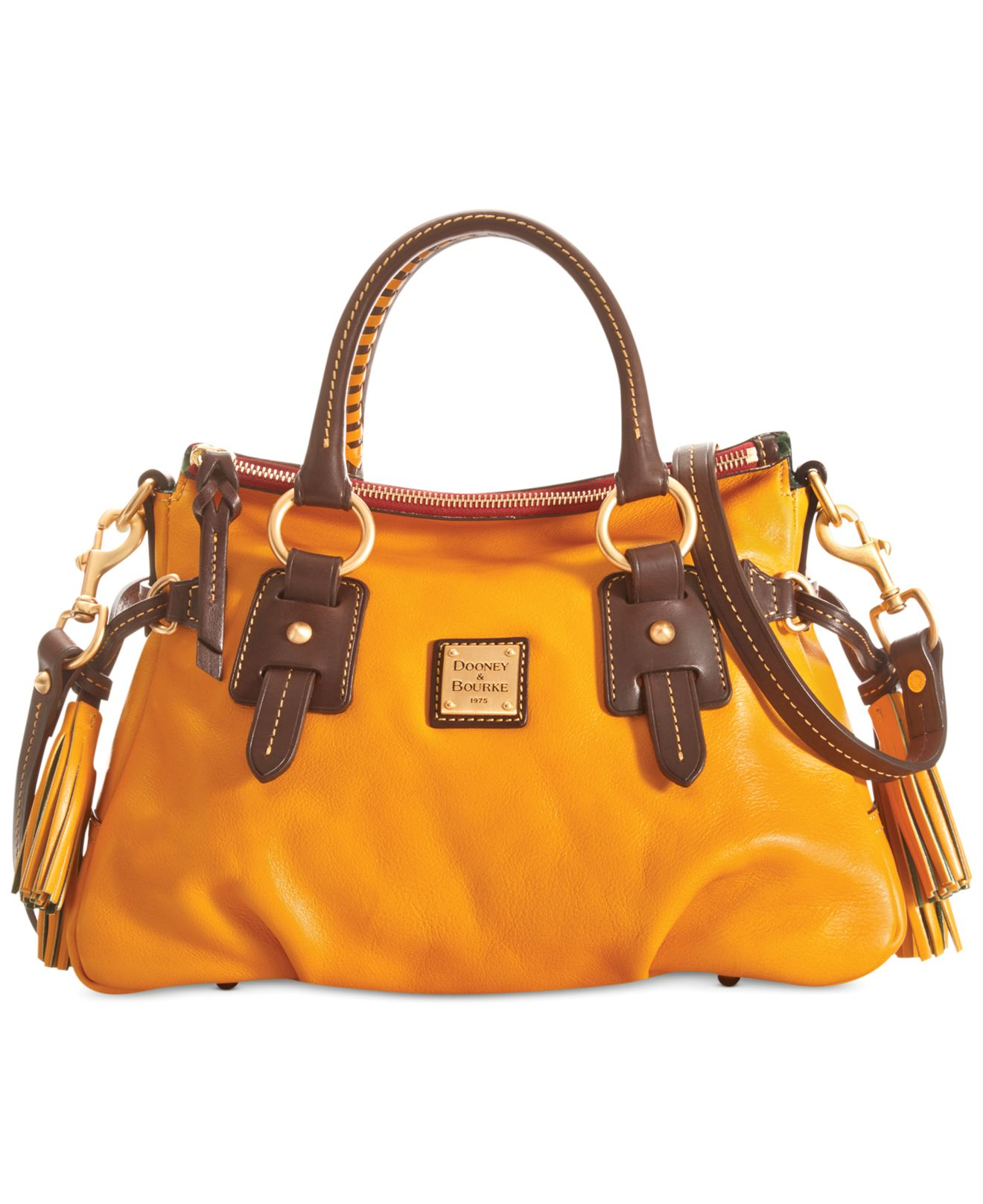 dooney and bourke yellow satchel