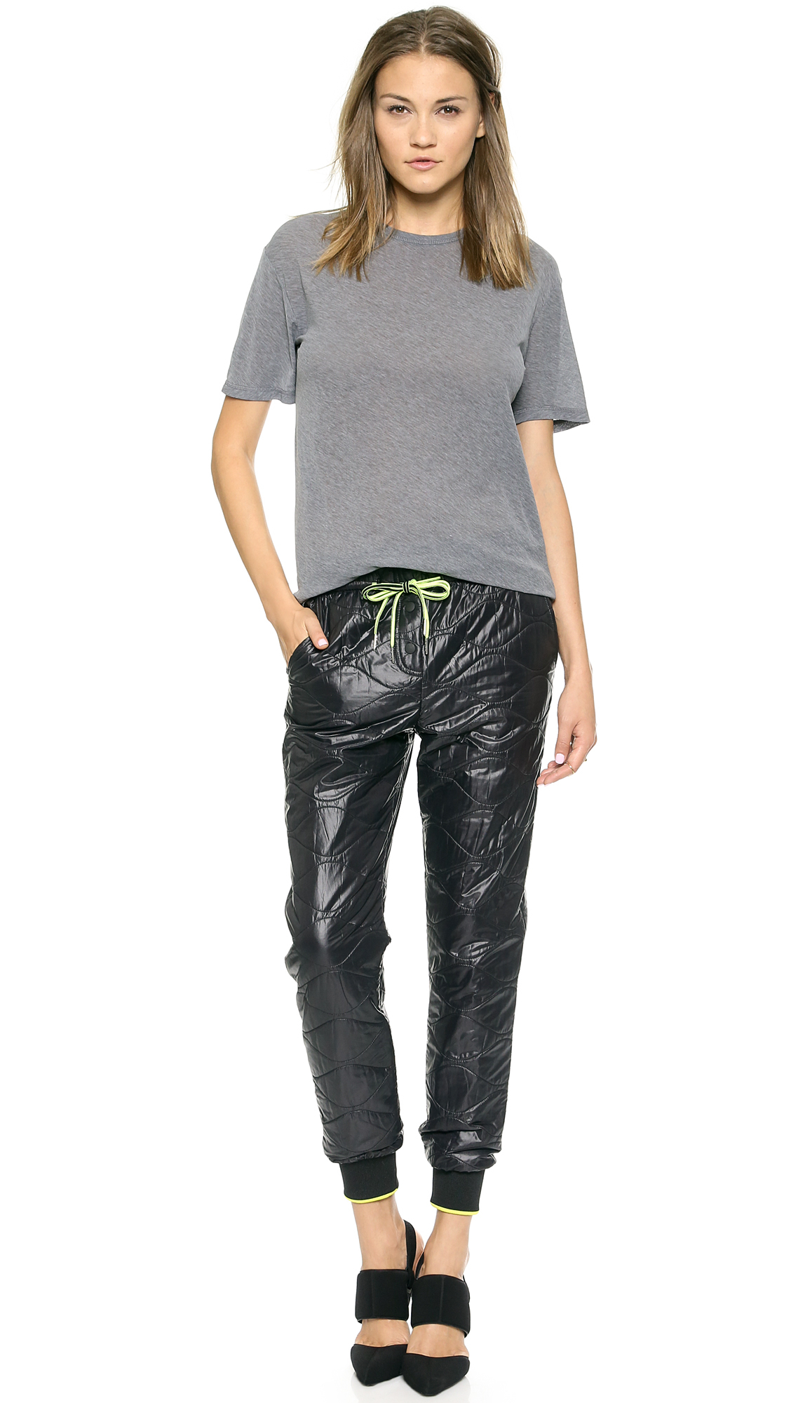 Nylon track pants womens Clearance