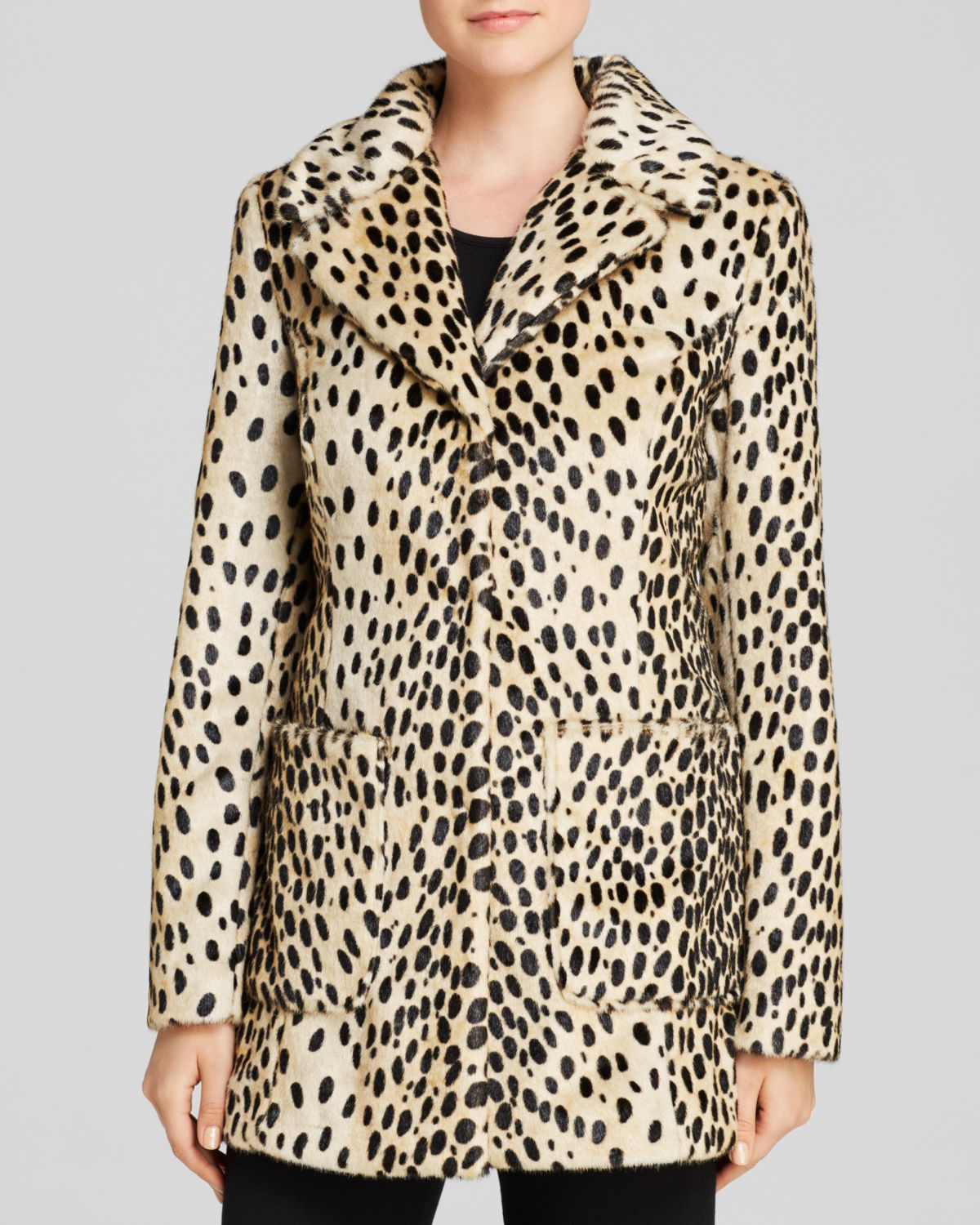 Guess Jacket - Faux Fur Leopard - Lyst