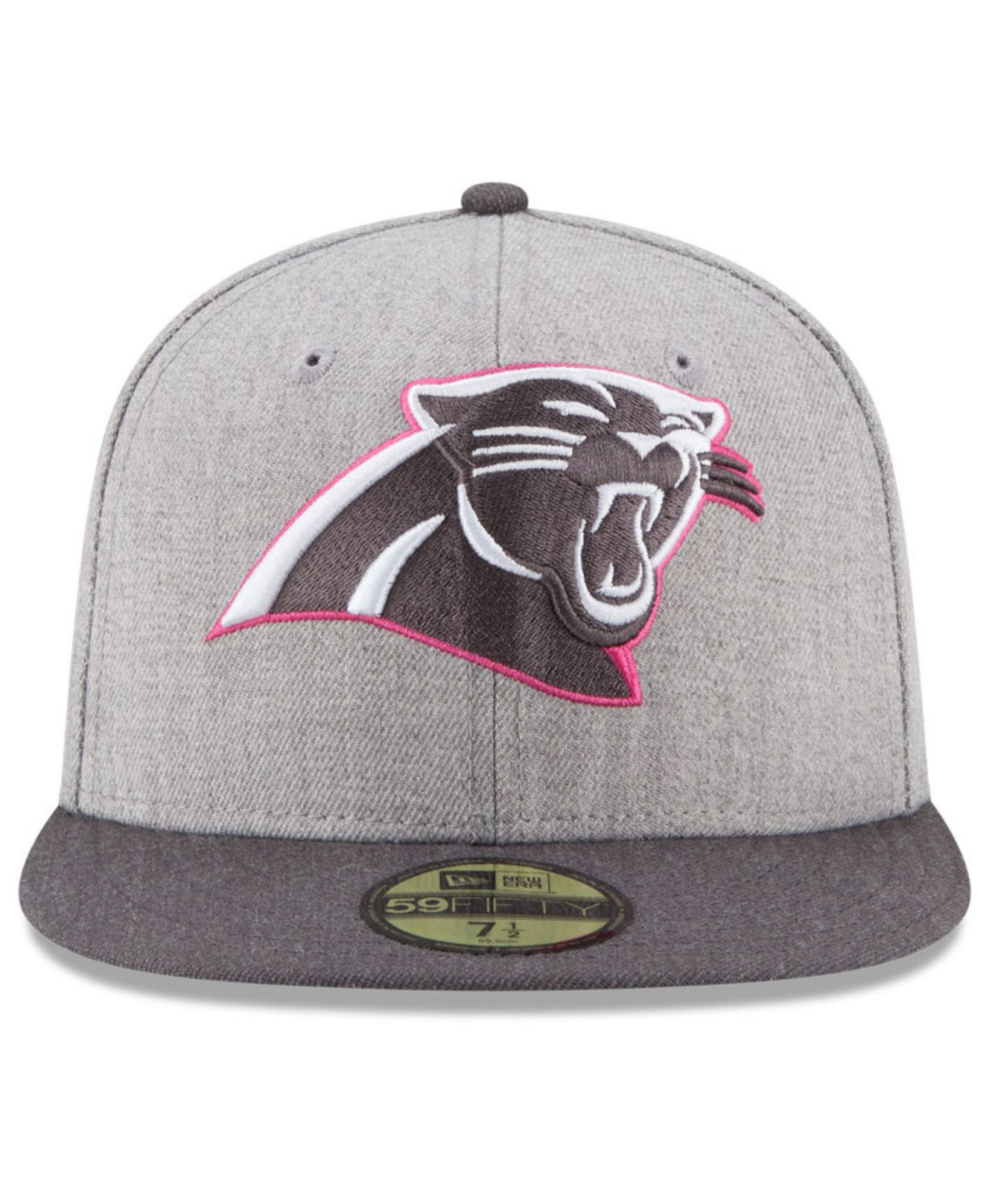 KTZ Carolina Panthers Breast Cancer Awareness 59fifty Cap in Gray for Men |  Lyst