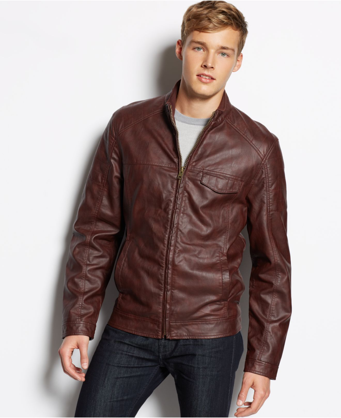 american rag leather jacket