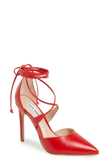 Steve Madden Raela Leather Pumps in Red Leather (Red) - Lyst
