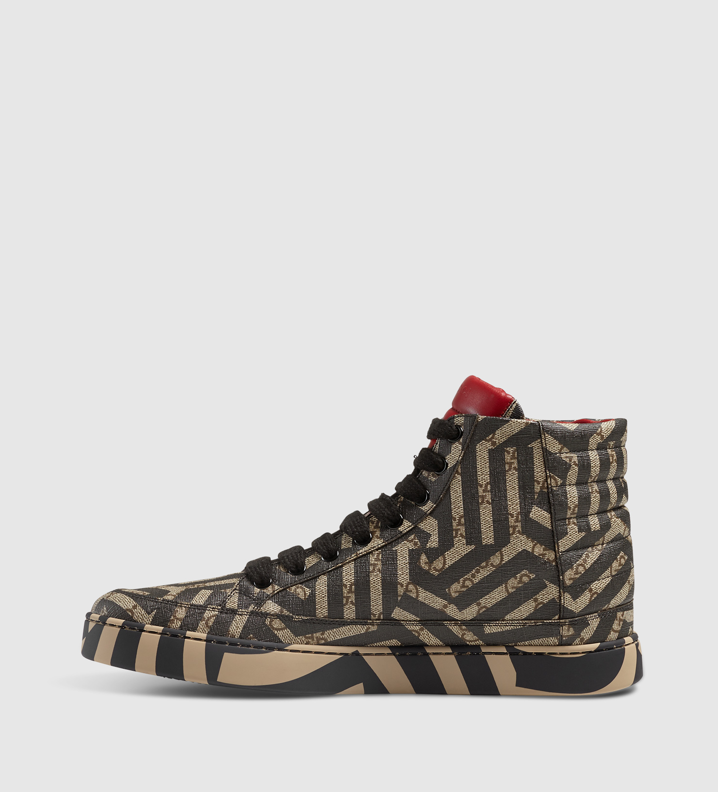 Gucci Gg Caleido High-top Sneaker in Brown for Men | Lyst