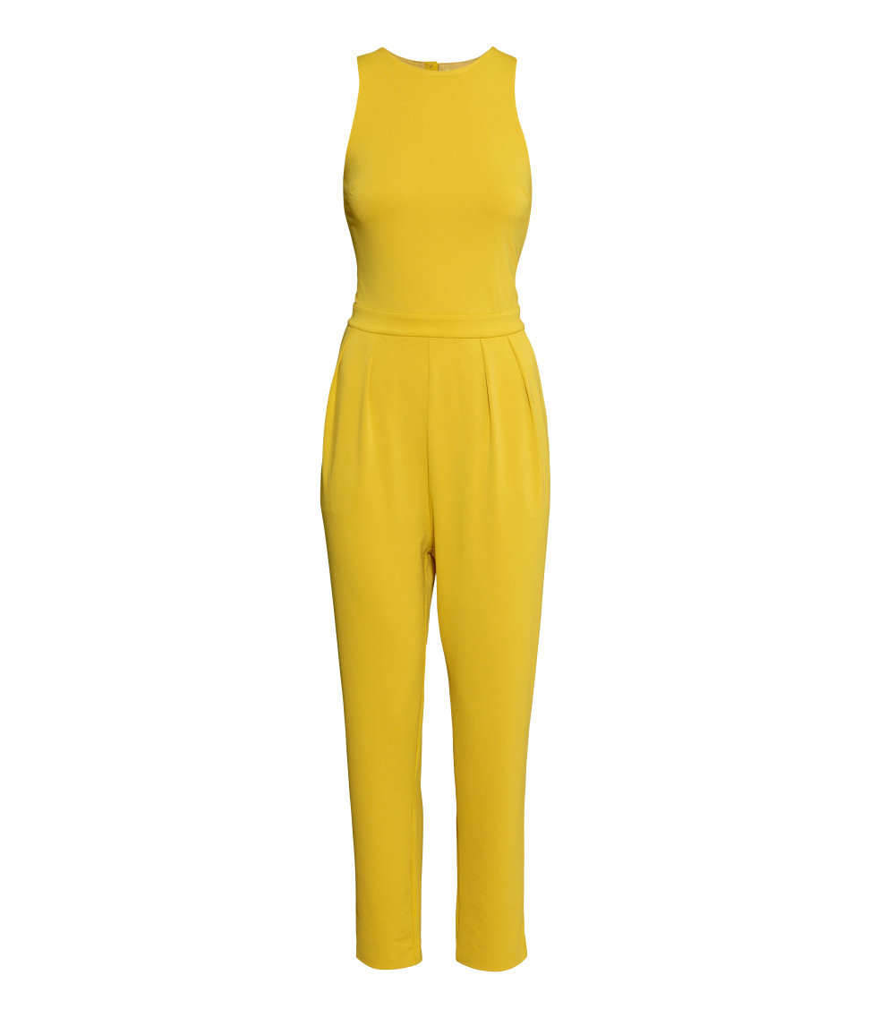 Lyst - H&M Sleeveless Jumpsuit in Yellow