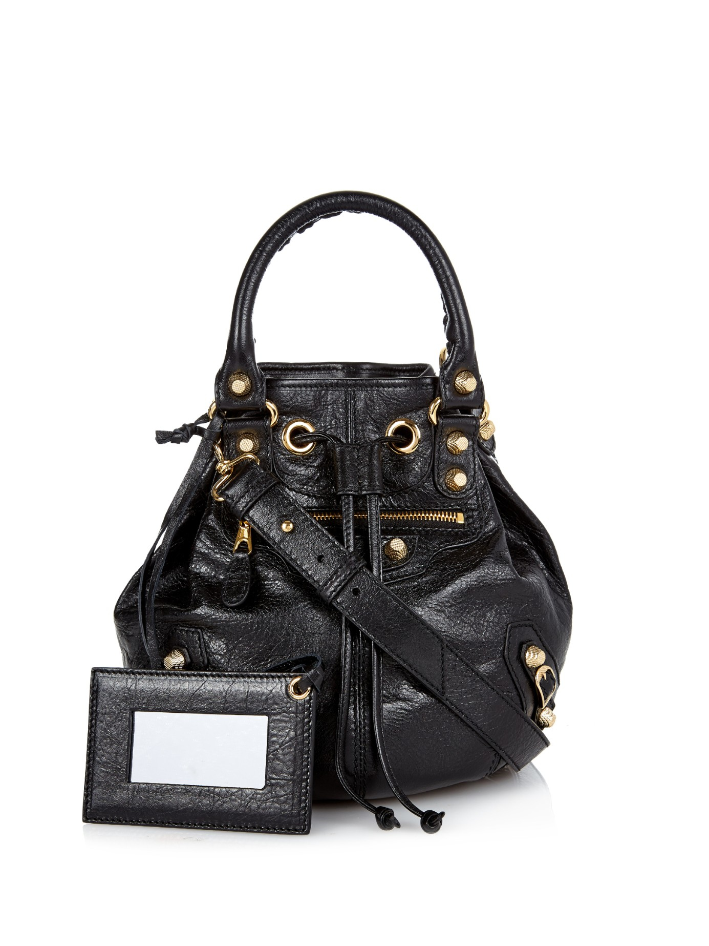 slump vækst Analytiker Balenciaga Giant Pom-Pom Leather Bucket Bag in Black | Lyst