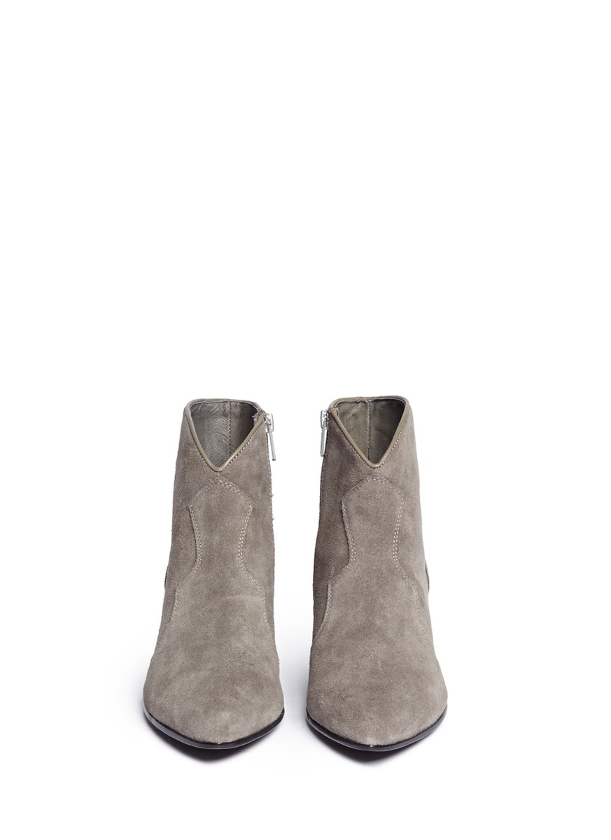 Ash Hurrican Suede Cowboy Boots in Grey (Gray) | Lyst