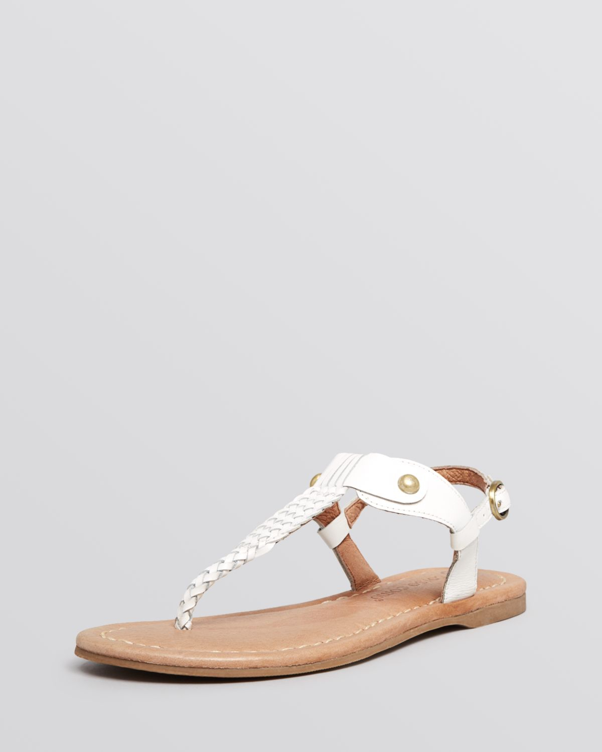 white thong sandals