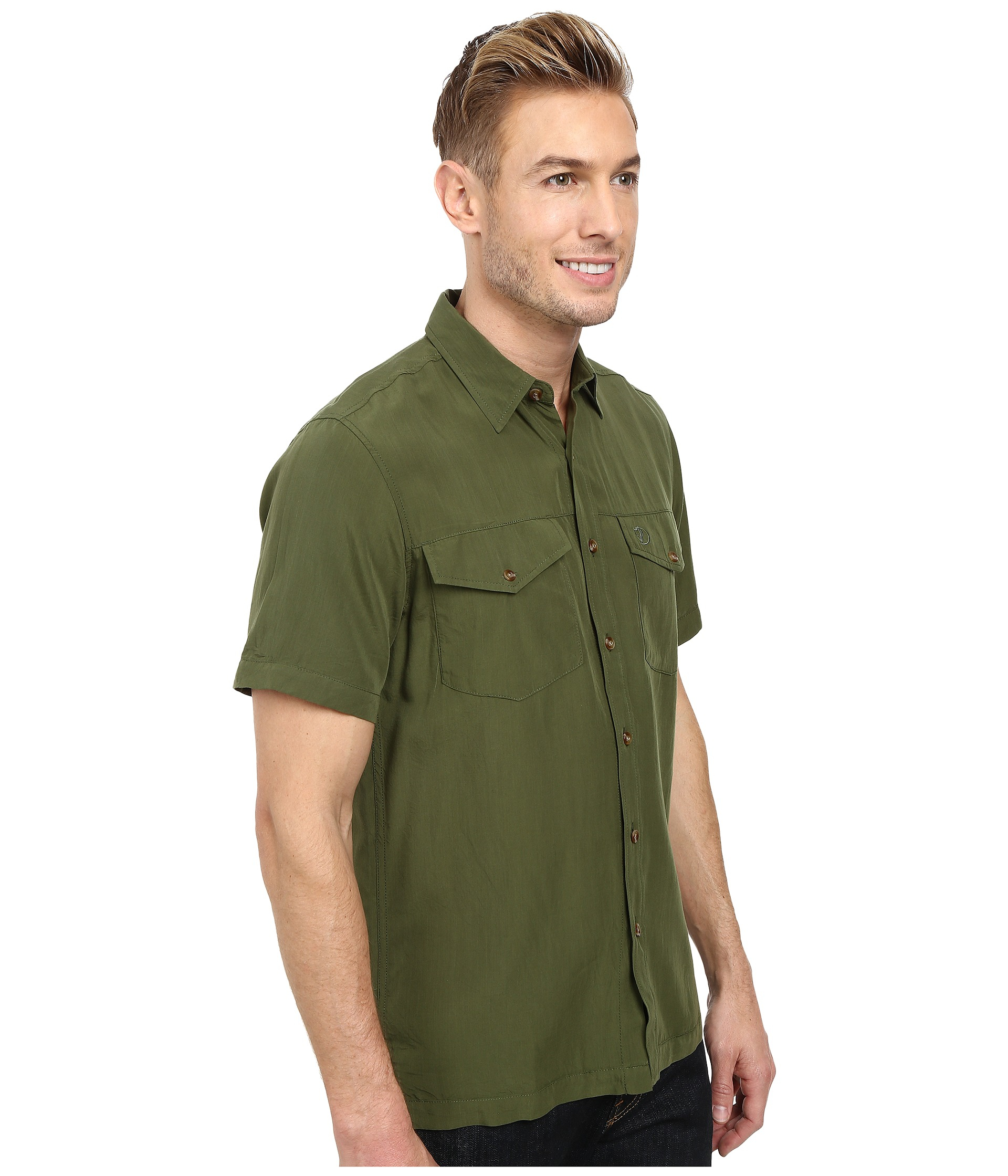 Fjallraven Abisko Vent Short Sleeve Shirt in Green for Men - Lyst