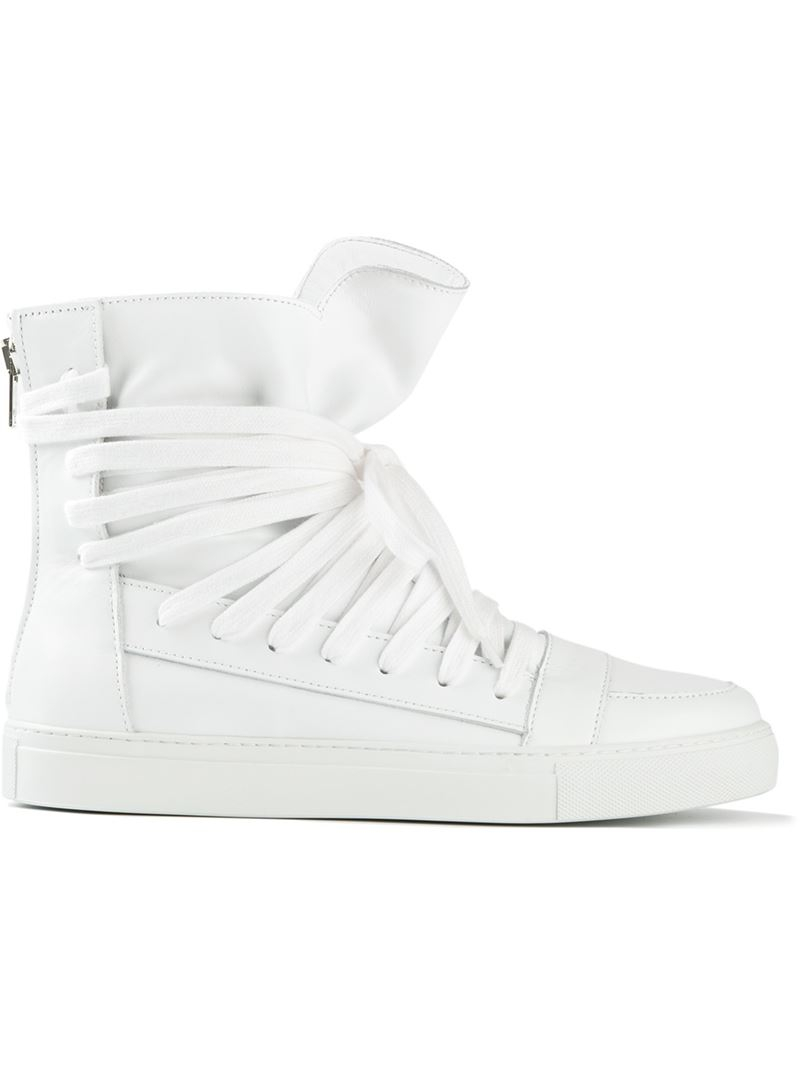 Kris Van Assche Multi-lace Hi-top Sneakers in White for Men | Lyst