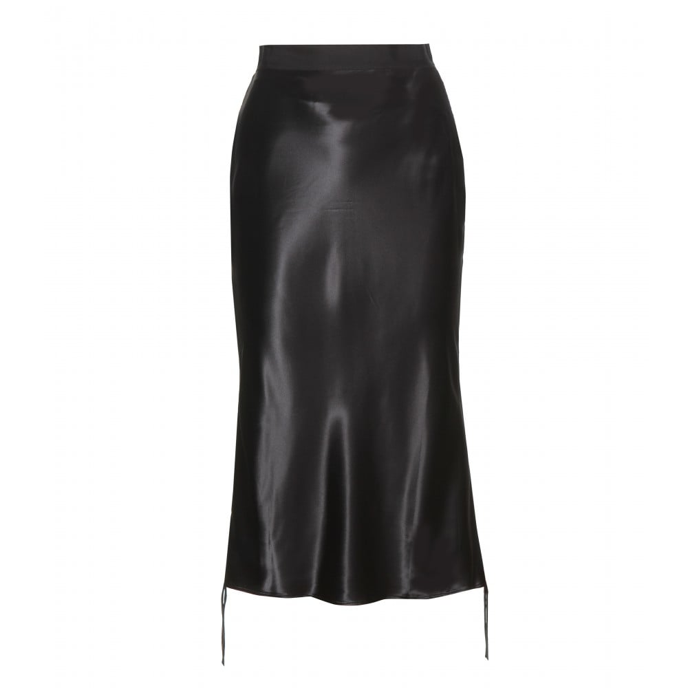 Lyst - Alexander Wang Satin Bias Cut Pencil Skirt in Black