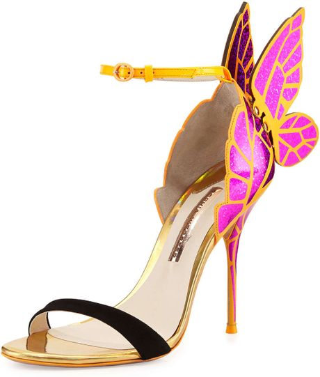 Sophia Webster Chiara Butterfly Wing Sandal in Multicolor (fuchsia) | Lyst