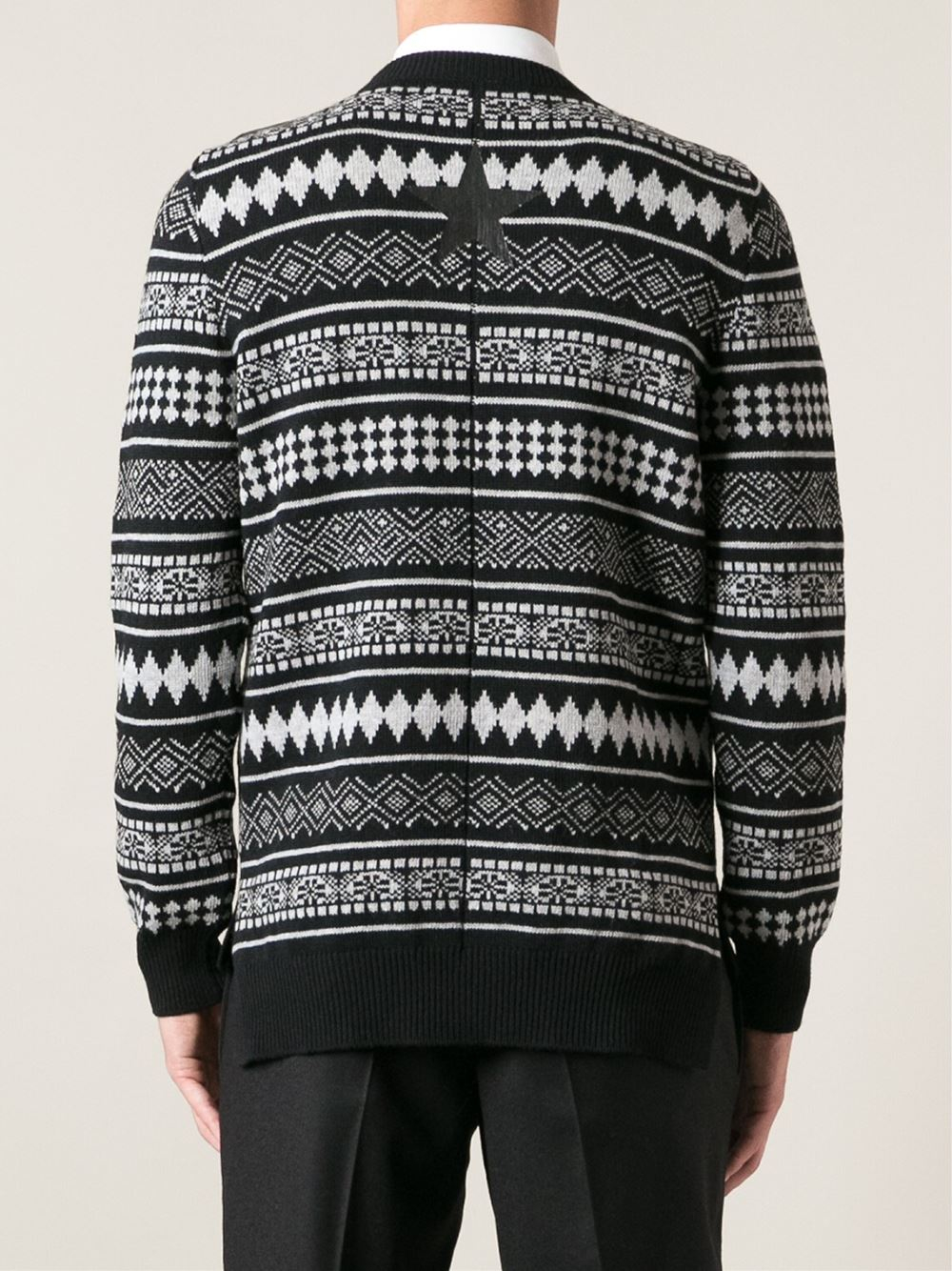 Givenchy Pattern Knit Sweater in Black for Men - Lyst