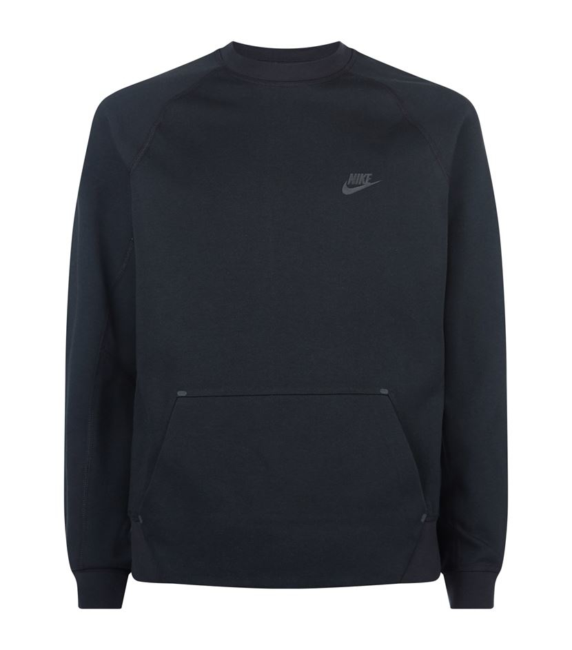 Nike Tech Crew Neck Sweater in Black for Men | Lyst