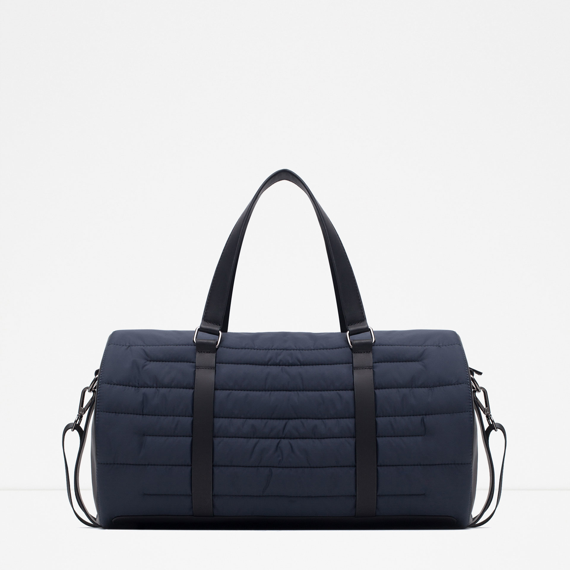 Zara Quilted Duffel Bag in Blue for Men Lyst