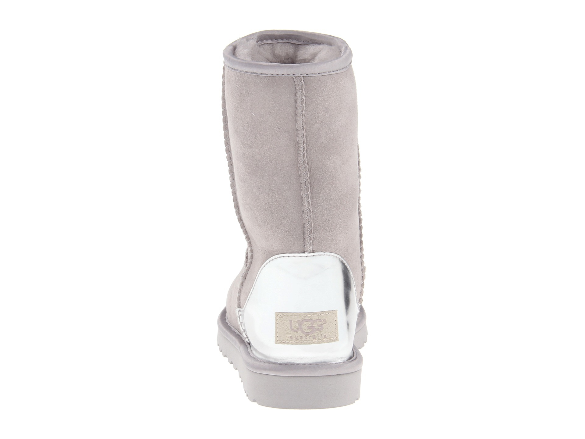 ugg classic short metallic grey