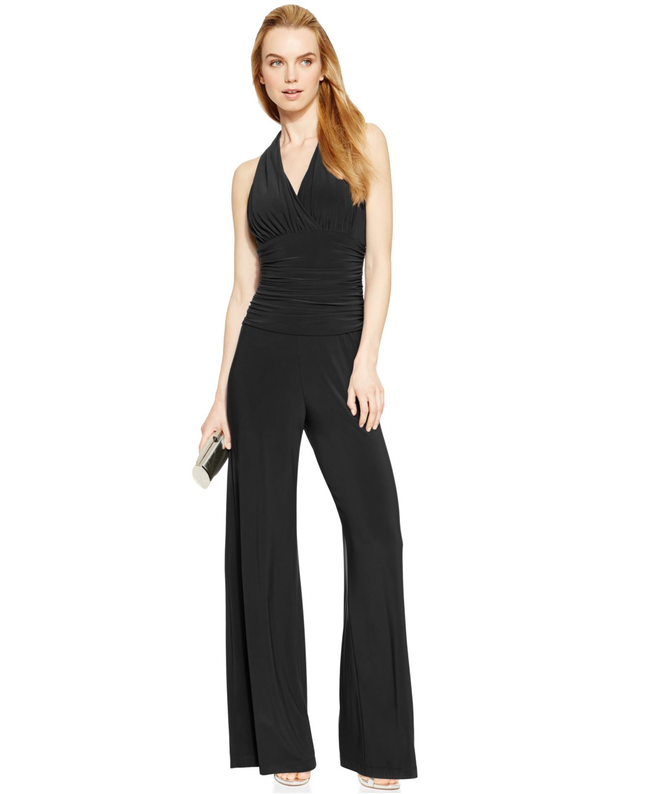 nine west black jumpsuit