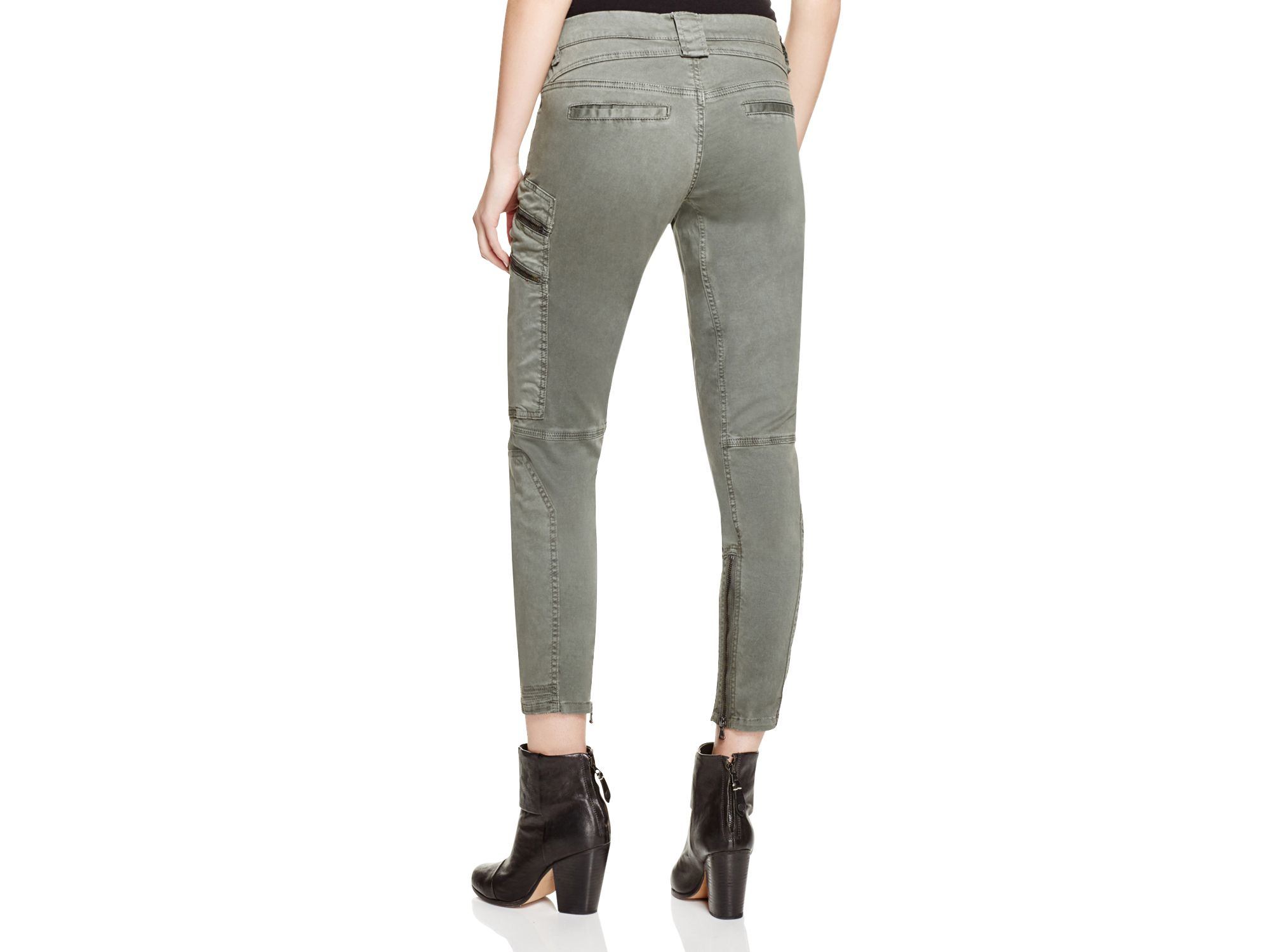 olive green cargo skinny jeans