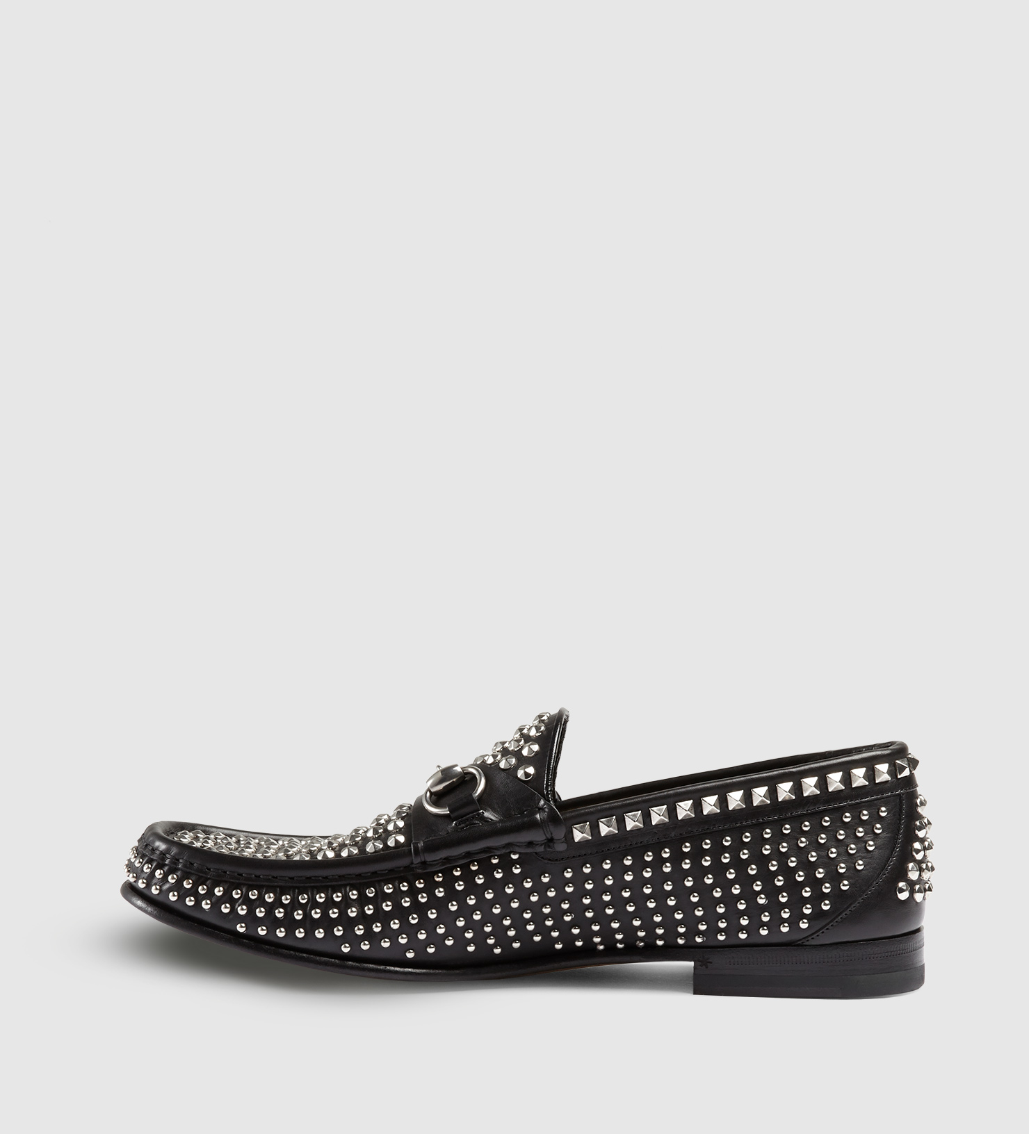 Gucci Studded Leather Horsebit Loafer 