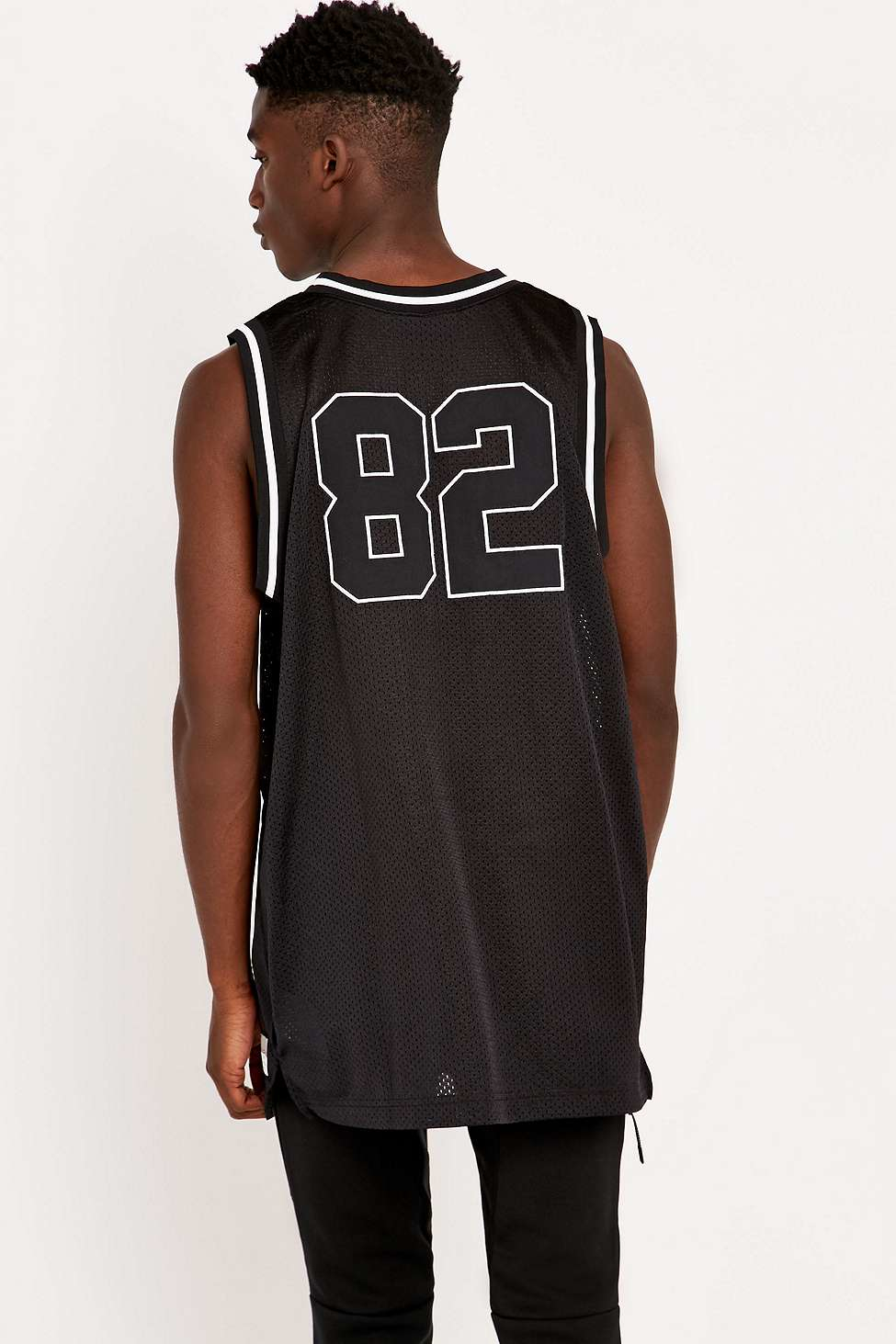 Nike Retro Logo Graphic Basketball Jersey in Black for Men