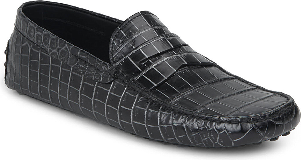 Tod's Croc Print Penny Loafers - For 