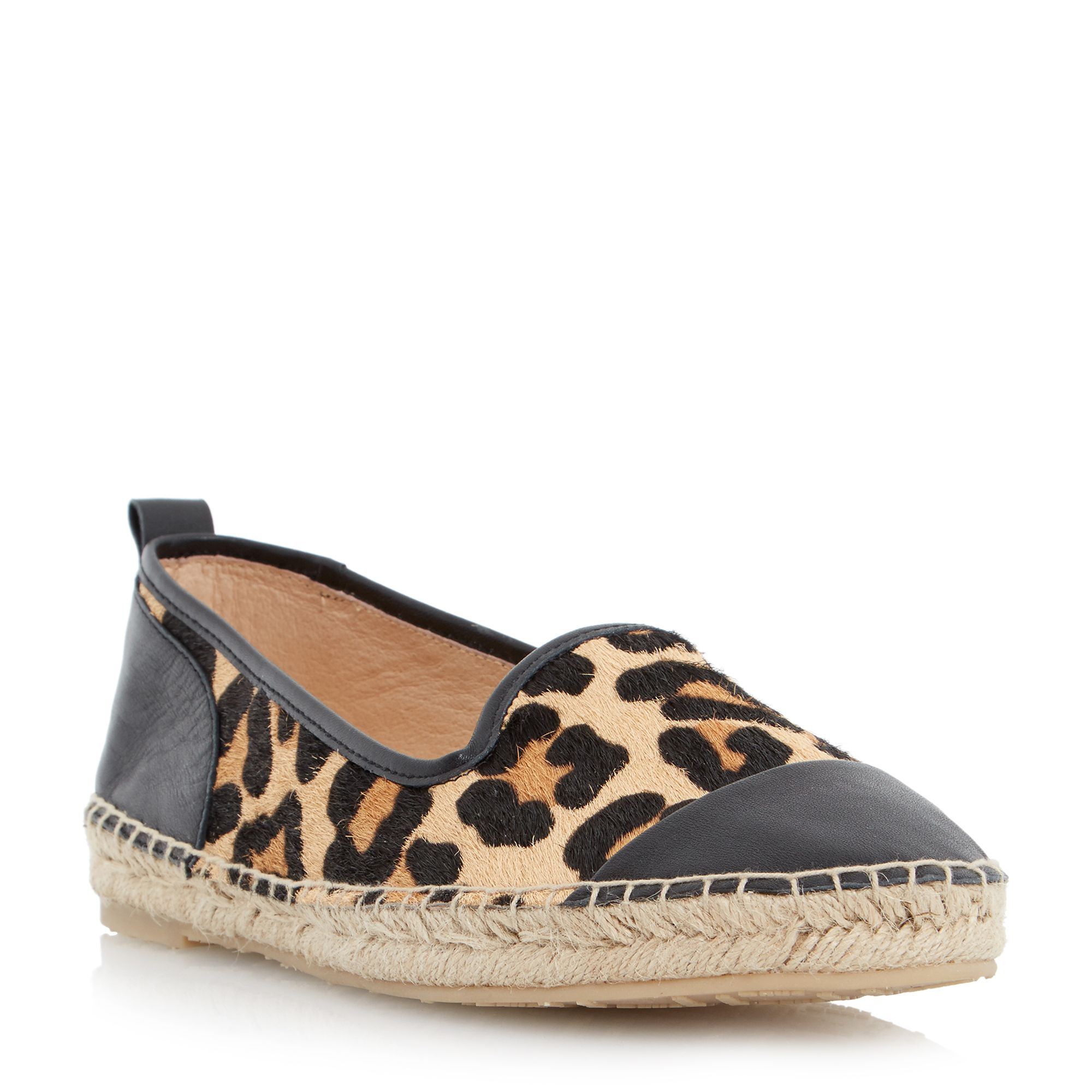 dune leopard print flat shoes