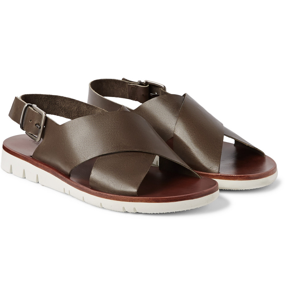 Lyst Armando Cabral WideStrap Leather Sandals in Natural for Men