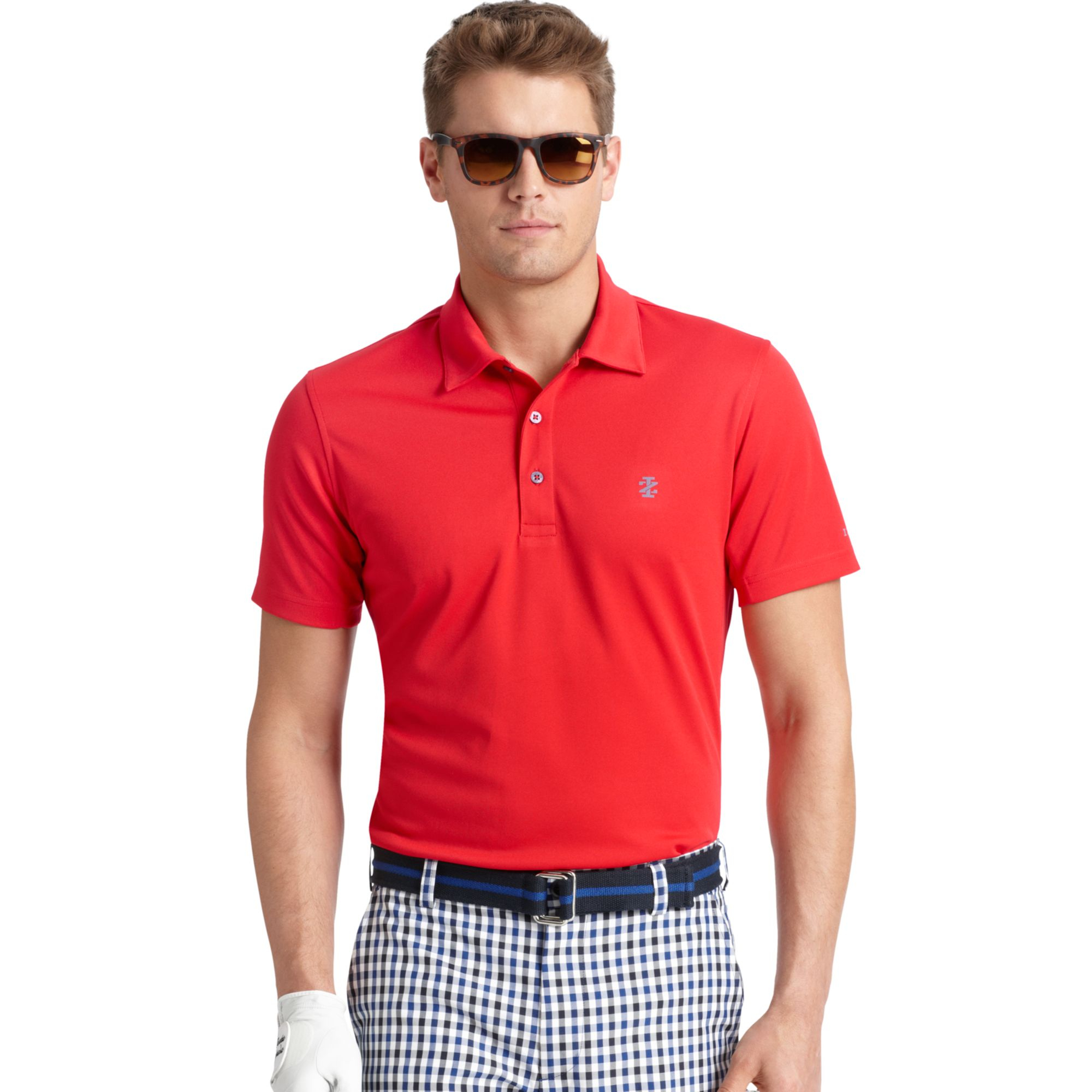 Izod Solid Pique Pieced Performance Golf Polo in Red for Men (Formula ...