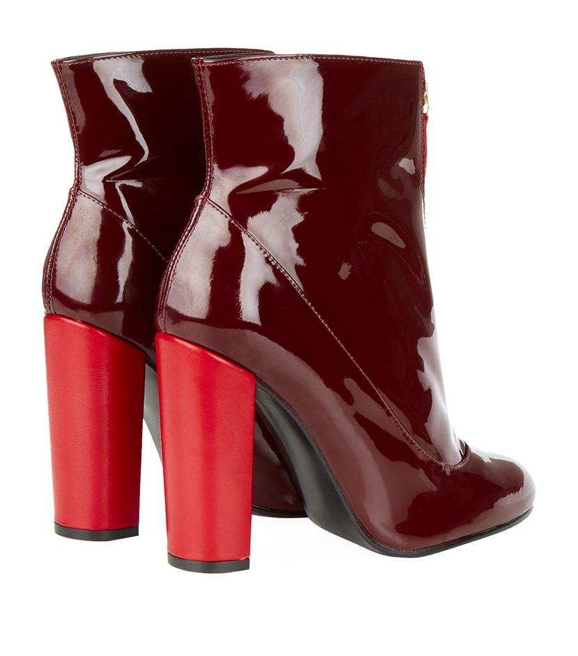 kurt geiger red ankle boots