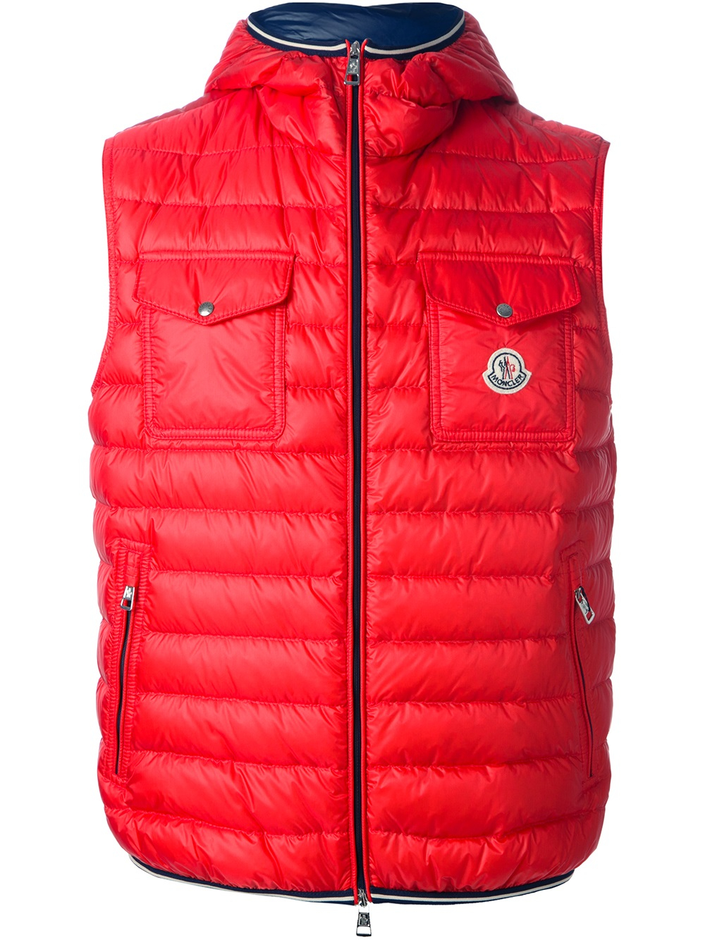 mens red moncler gilet