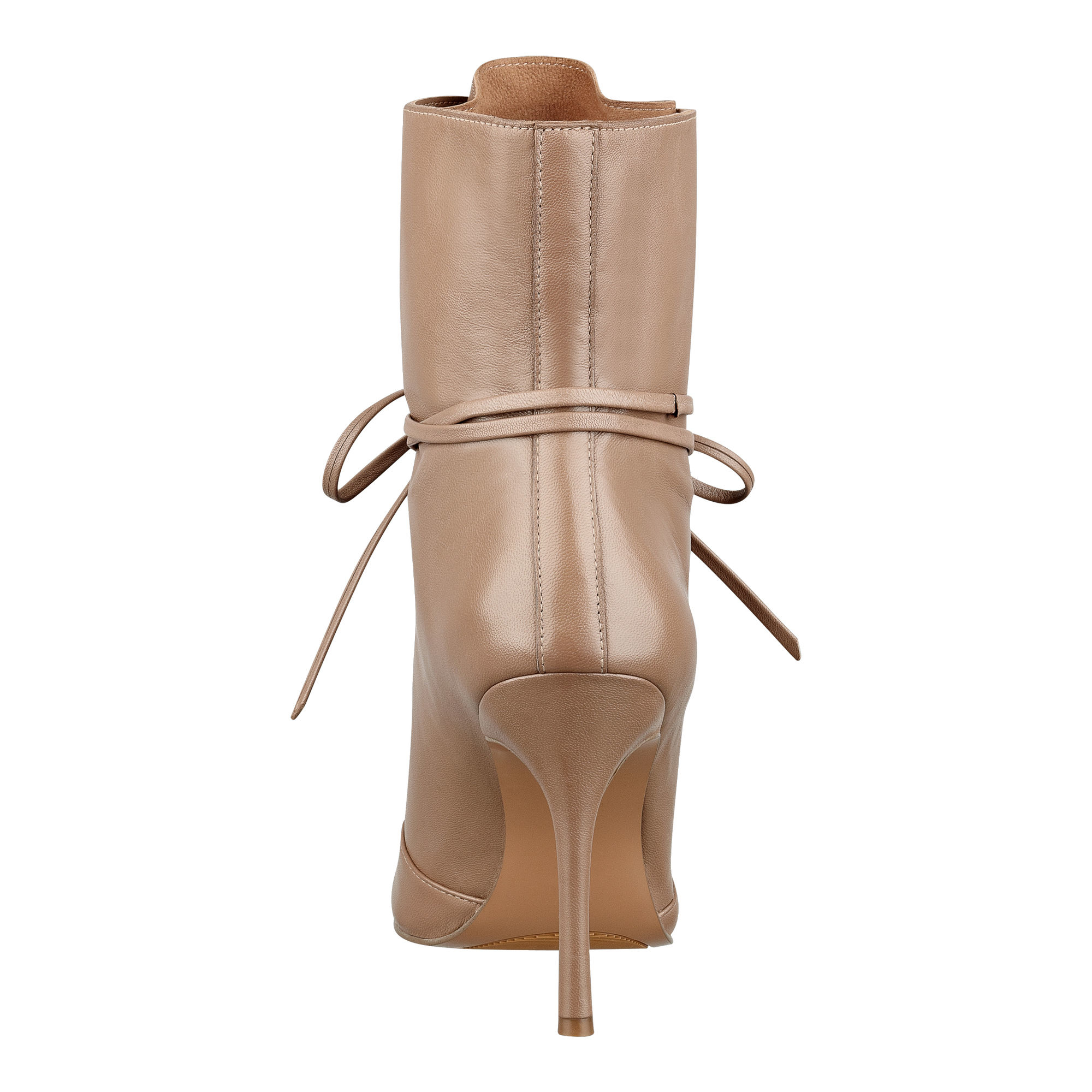 pointy booties with block heel