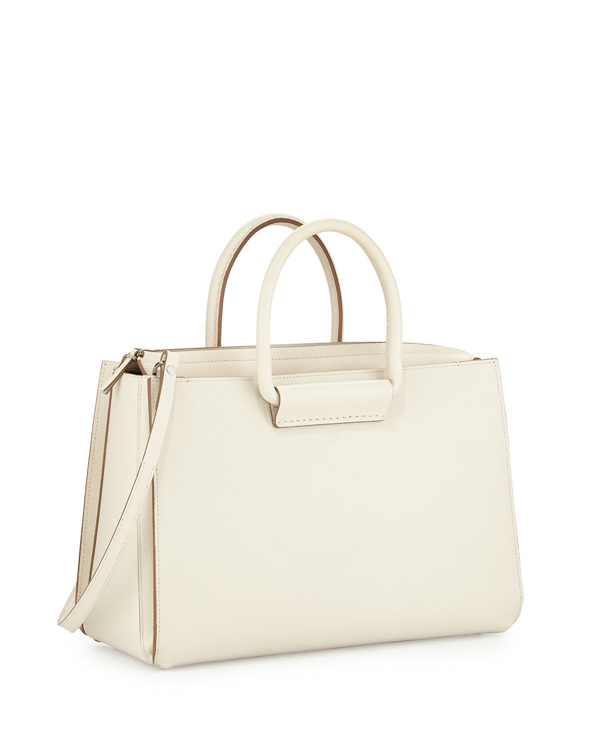 The row Satchel 12 Leather Tote Bag in White | Lyst