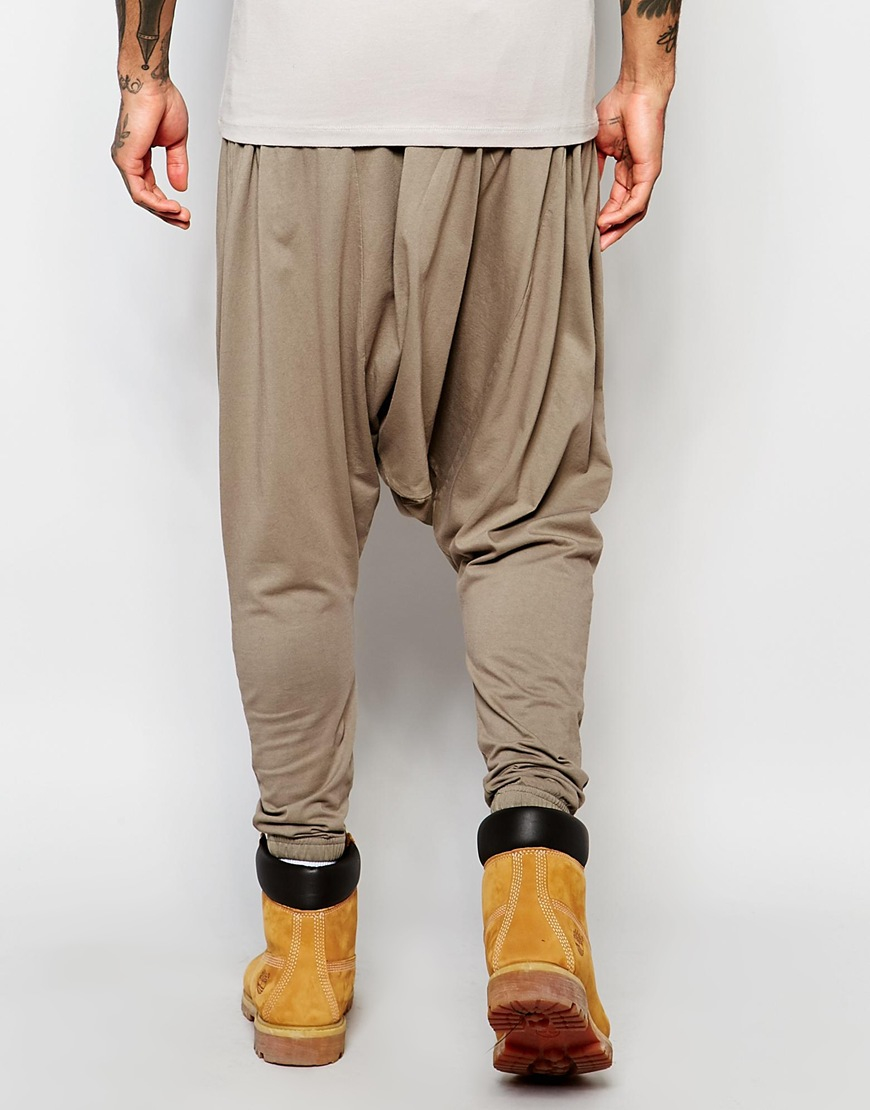 ASOS Cotton Extreme Drop Crotch Joggers 