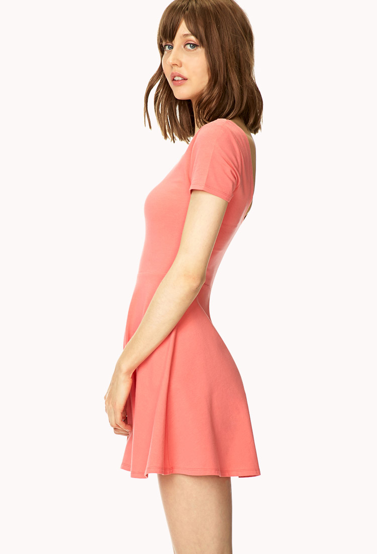 Forever 21 Short Sleeve Skater Dress in 