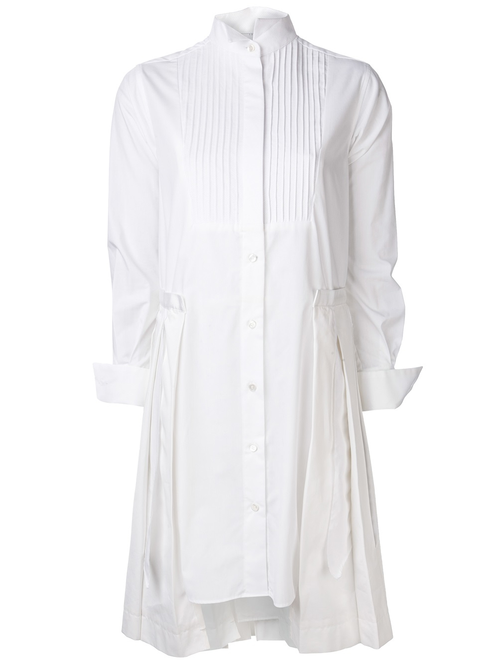 Lyst Sacai Poplin Shirt Dress in White