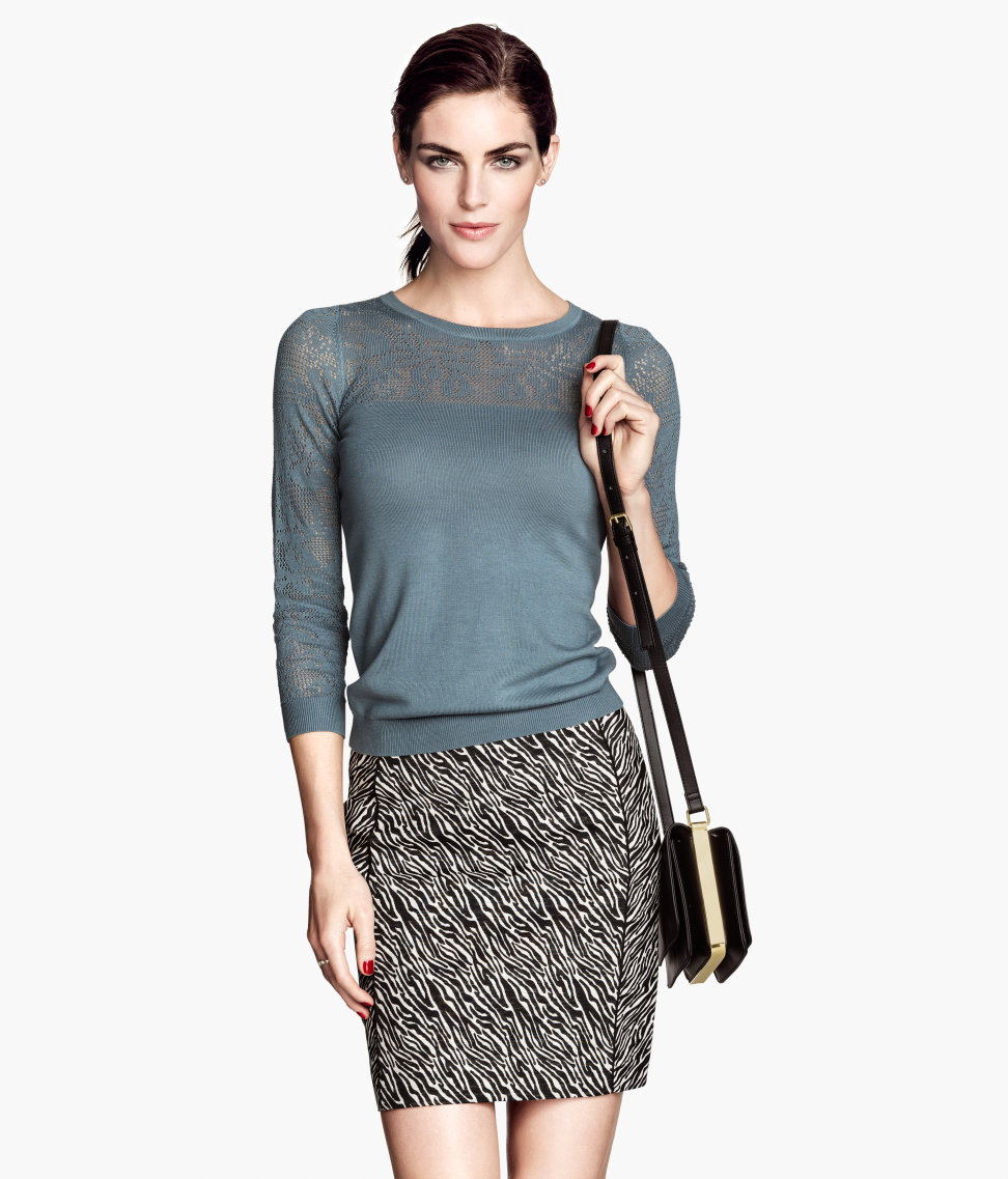 h&m jacquard weave skirt