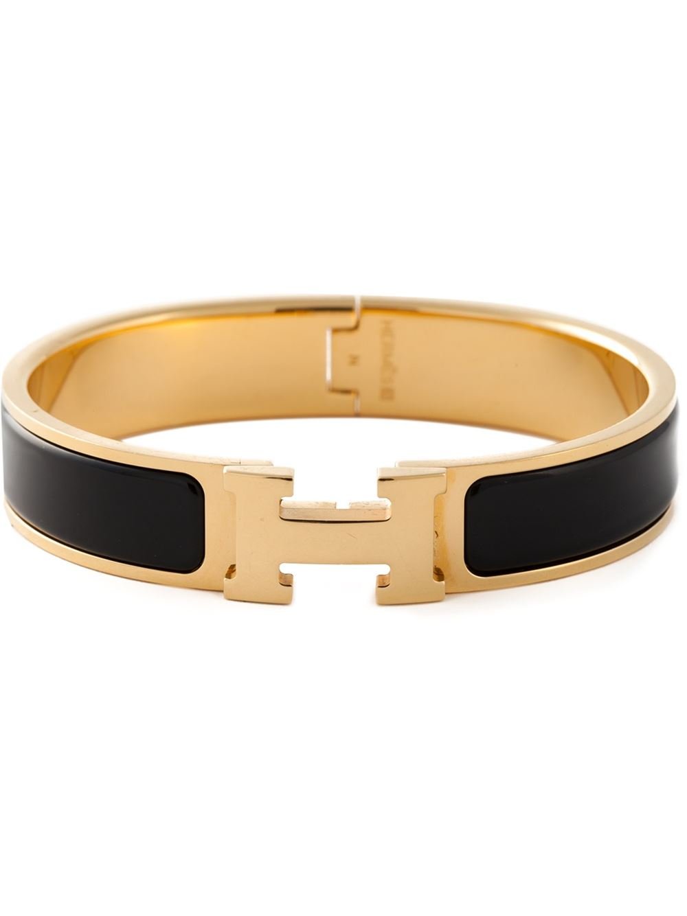 Hermès 'Clic Clac H' Bracelet in Black | Lyst
