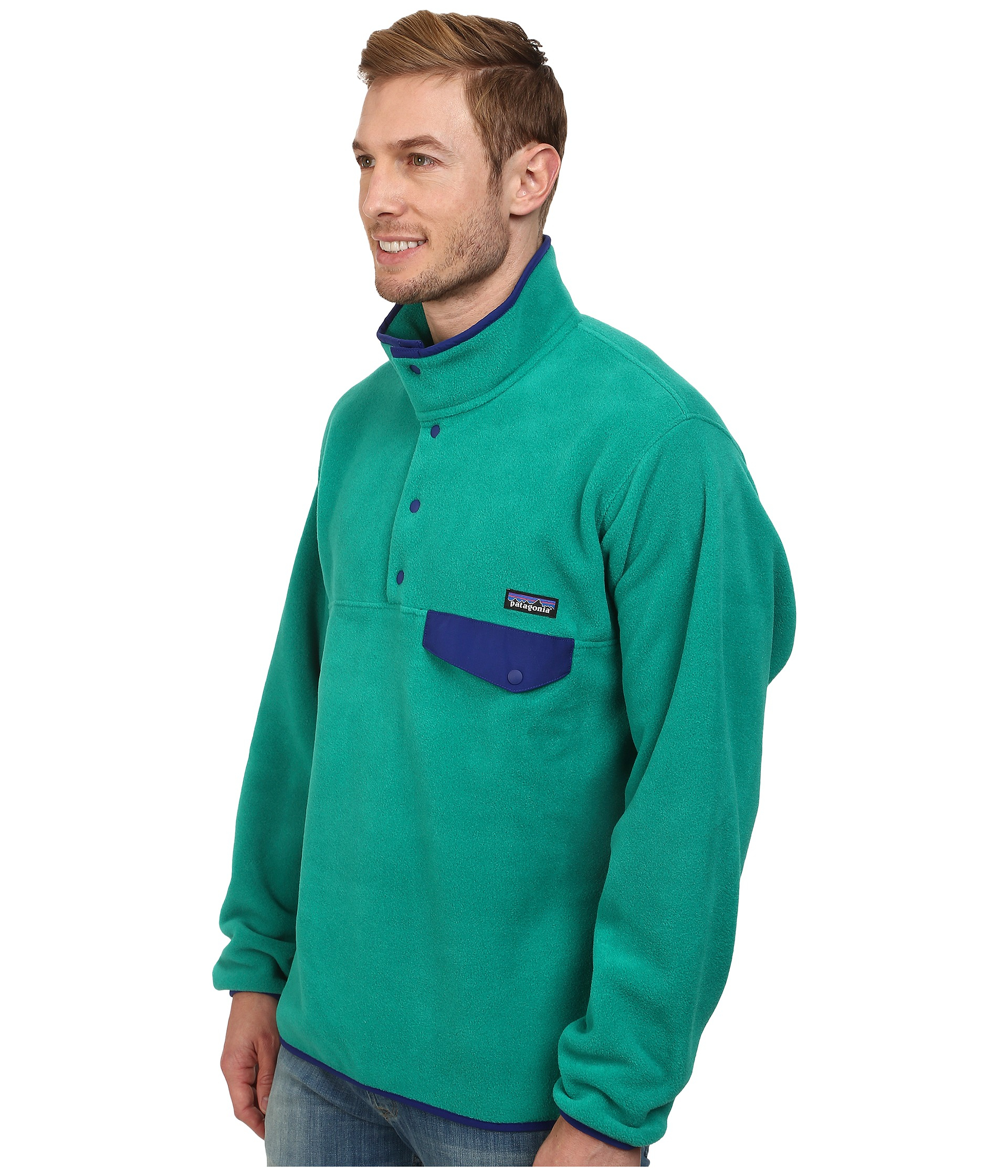 Patagonia Lightweight Synchilla® Snap-T® Fleece Pullover in Emerald ...