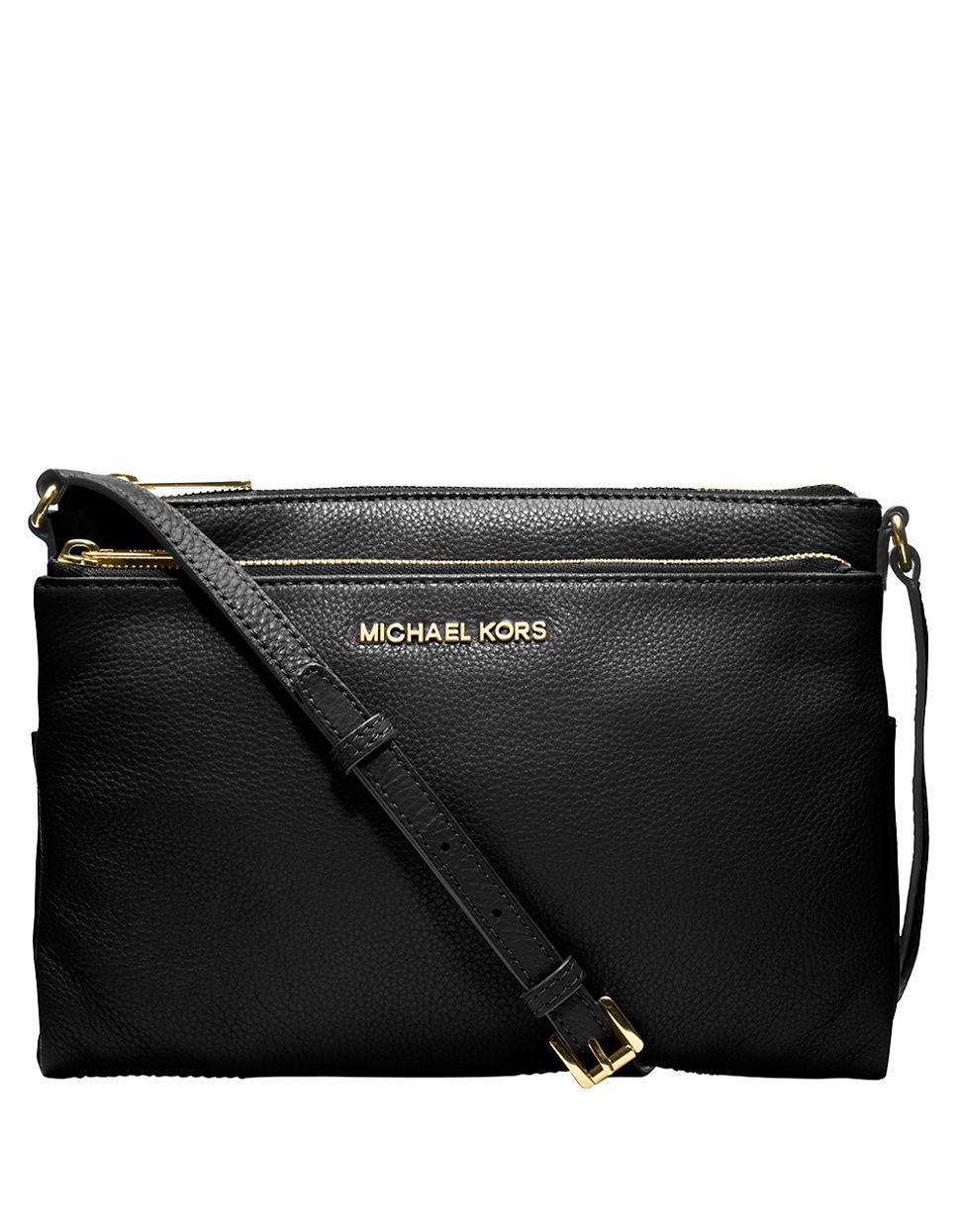 MICHAEL Michael Kors Bedford Leather Extra Large Crossbody Bag in Black - Lyst