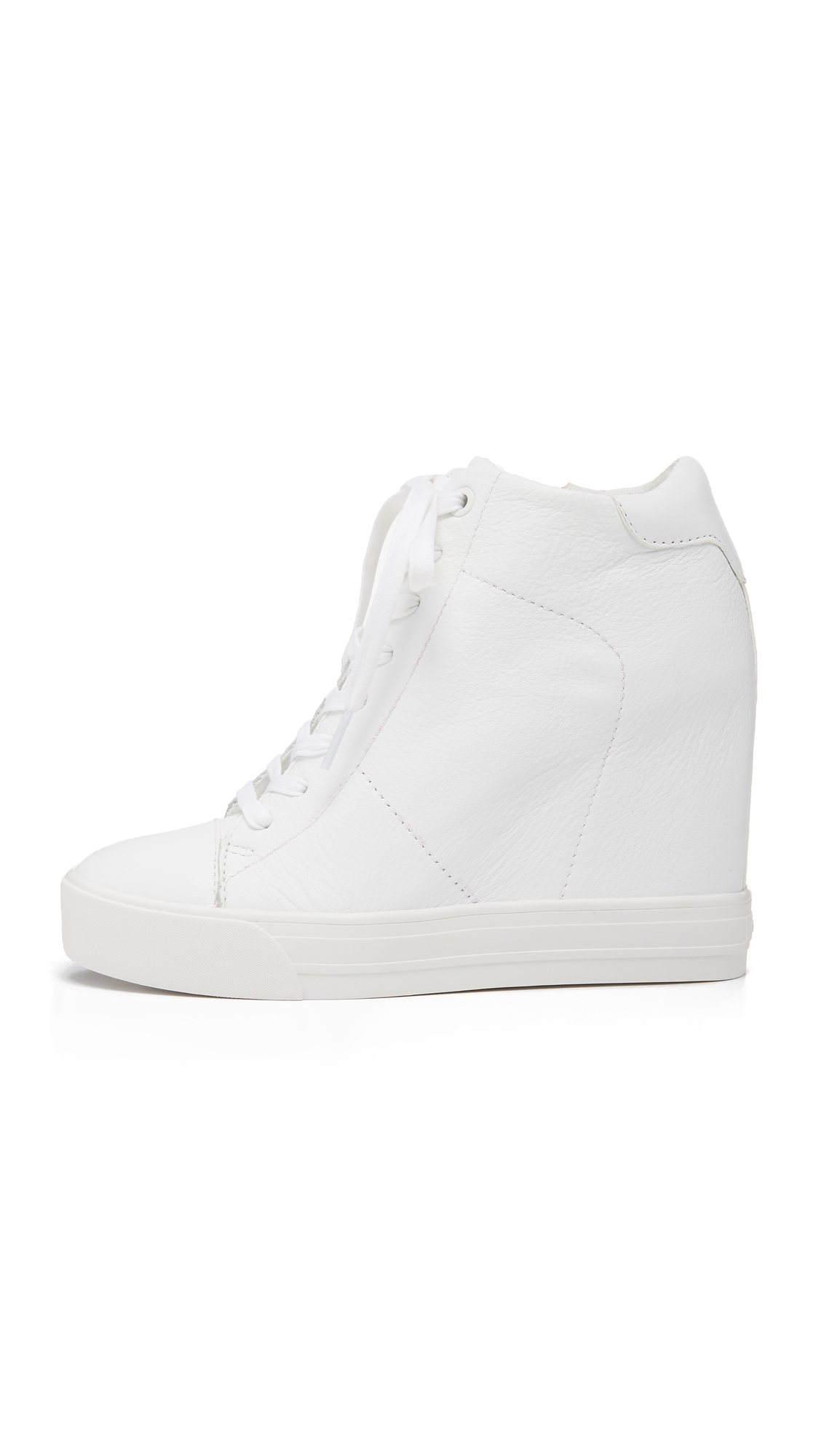 DKNY Ginnie Wedge Sneakers in White | Lyst