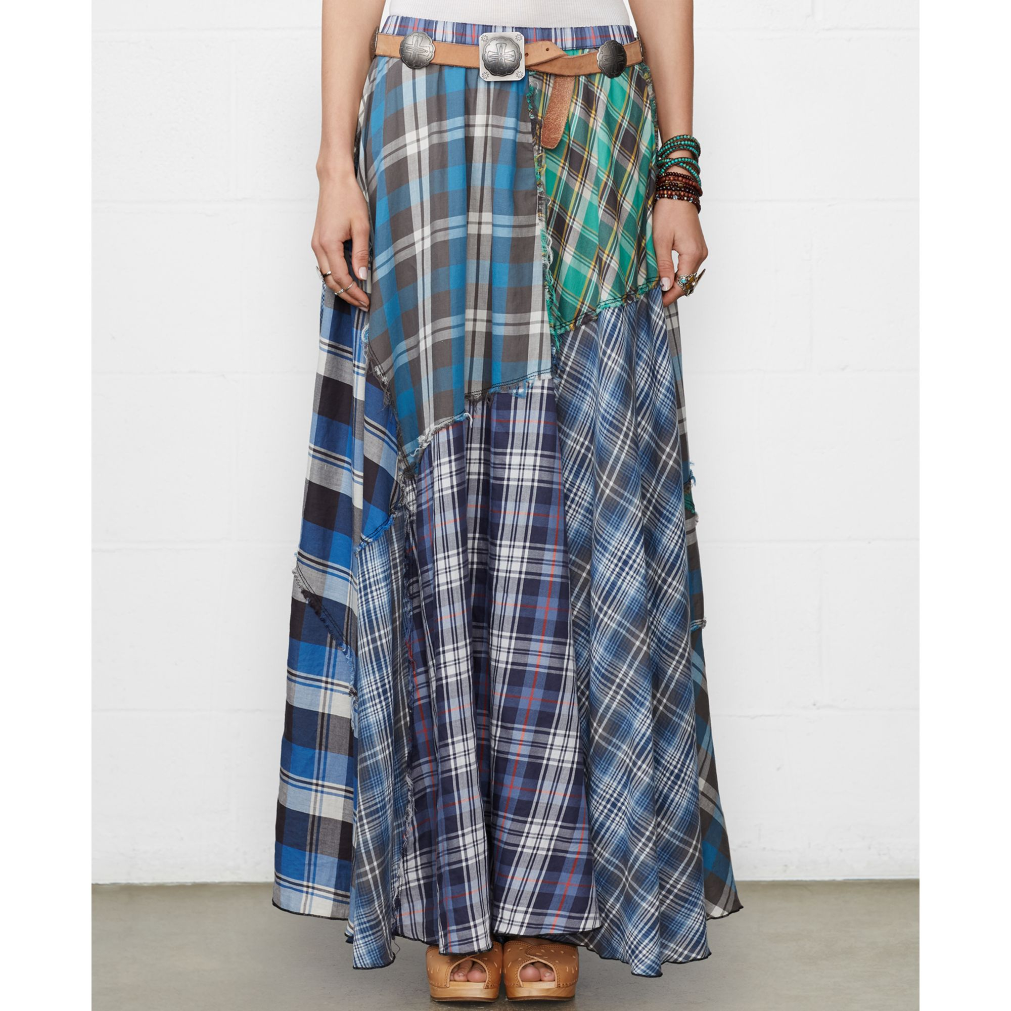 Denim & Supply Ralph Lauren Patchwork Plaid Maxi Skirt | Lyst