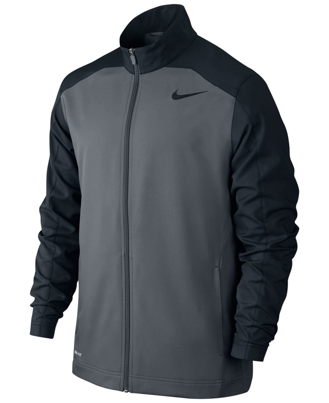 Nike Team Dri-fit Full-zip Woven Jacket in Black for Men (Black/Grey ...