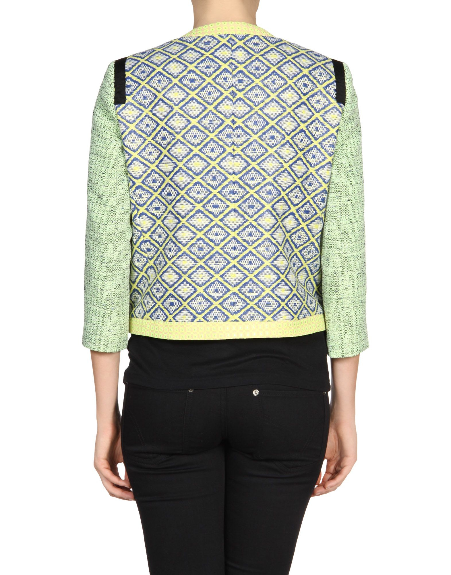 Lyst Msgm Cropped Jacket in Yellow