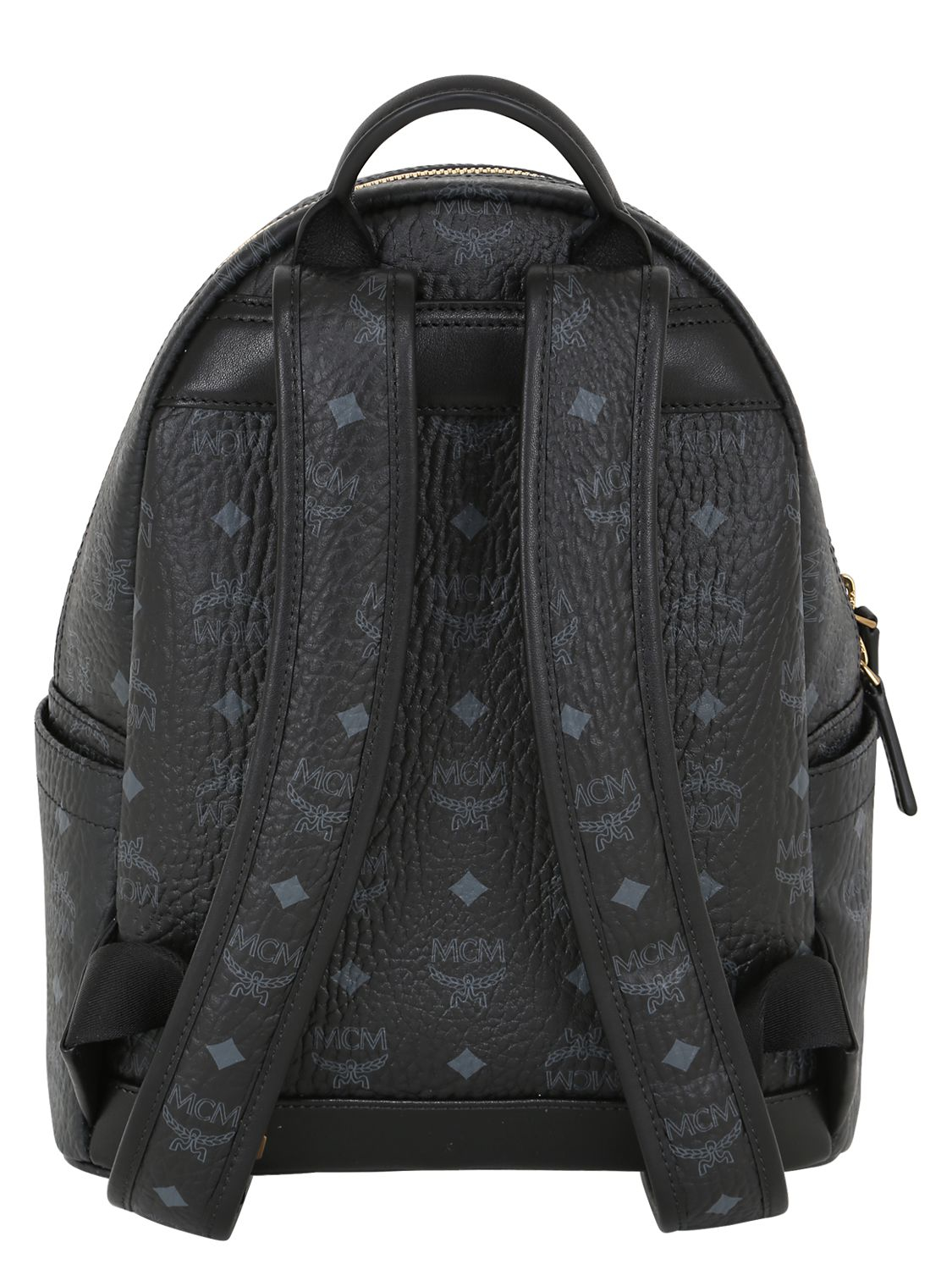 MCM Small Stark Faux Leather Backpack in Black - Lyst
