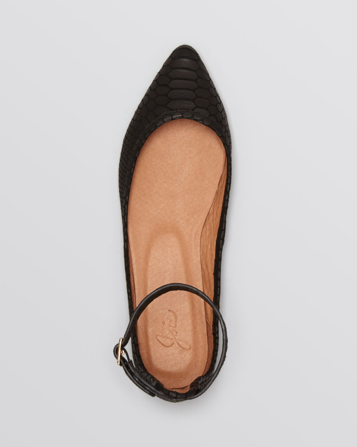 pointed strap flats