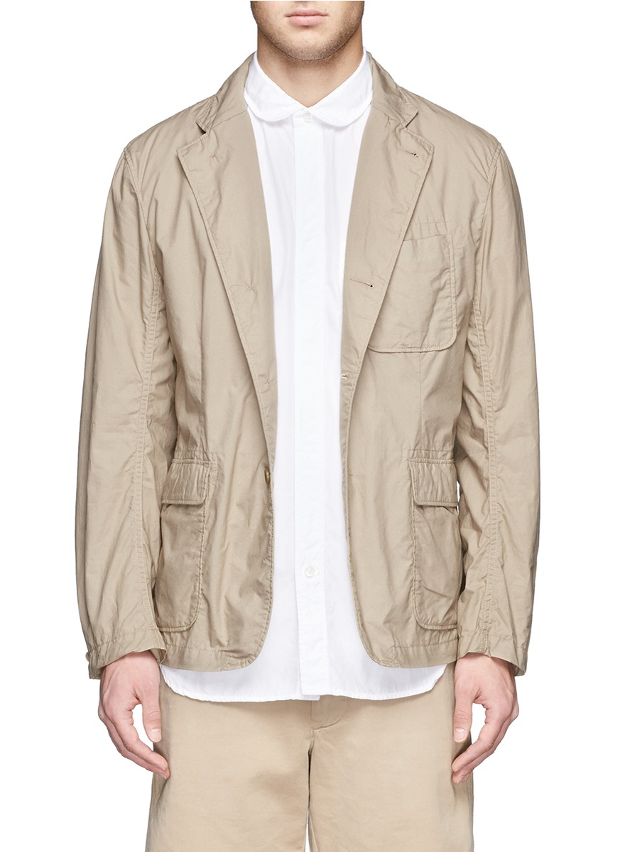 Engineered Garments Baker Cotton Poplin Jacket in Natural for Men Lyst