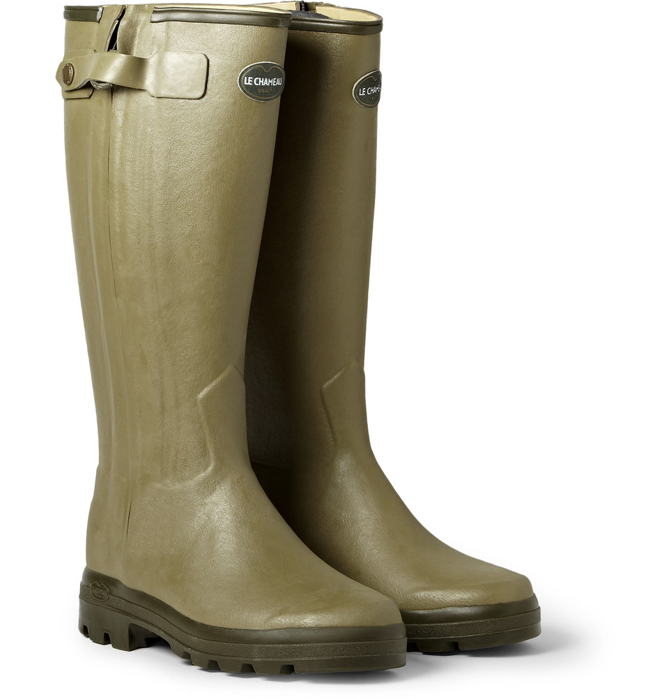 men's chasseur prestige leather lined wellingtons