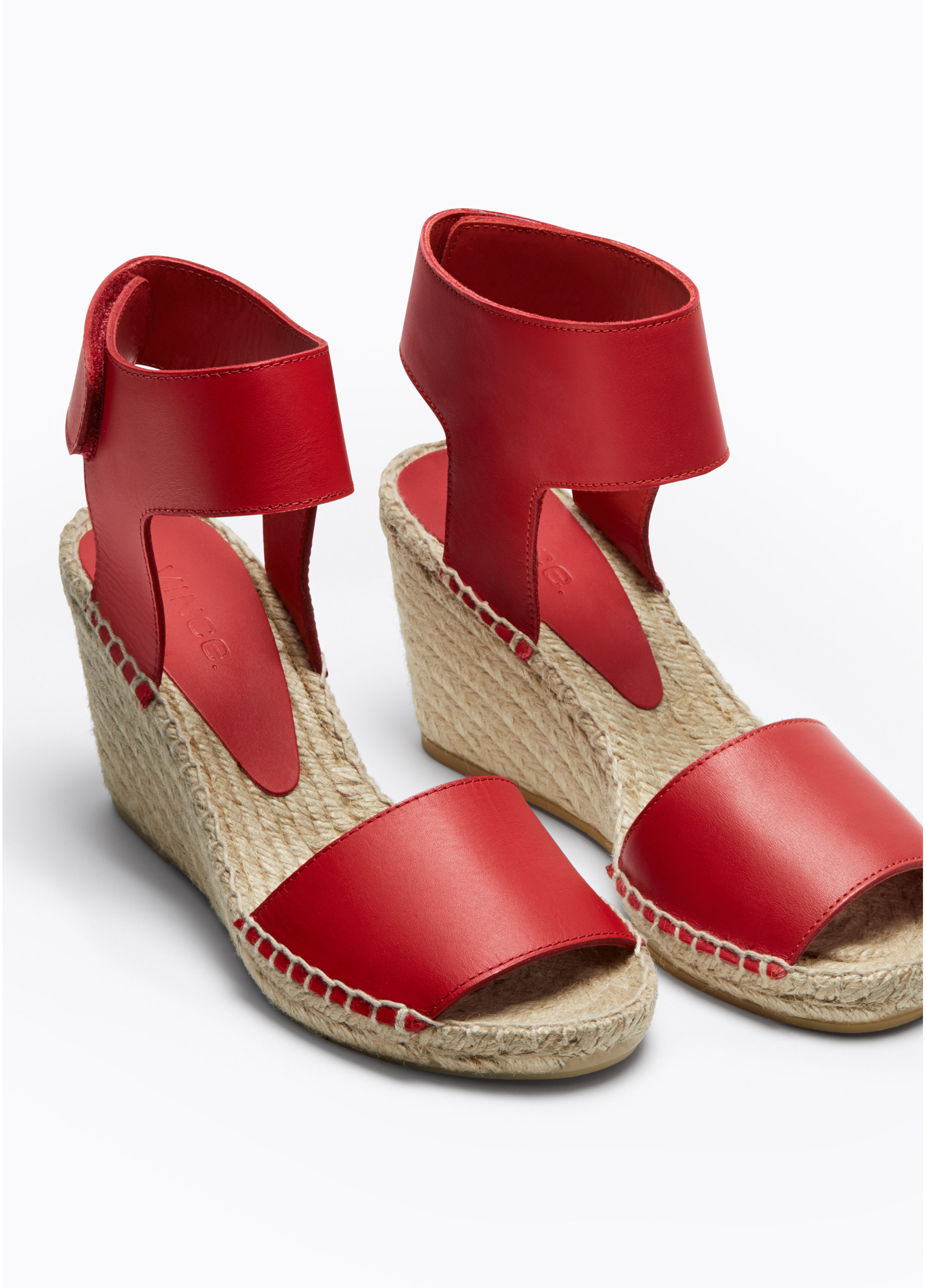 flat red espadrilles